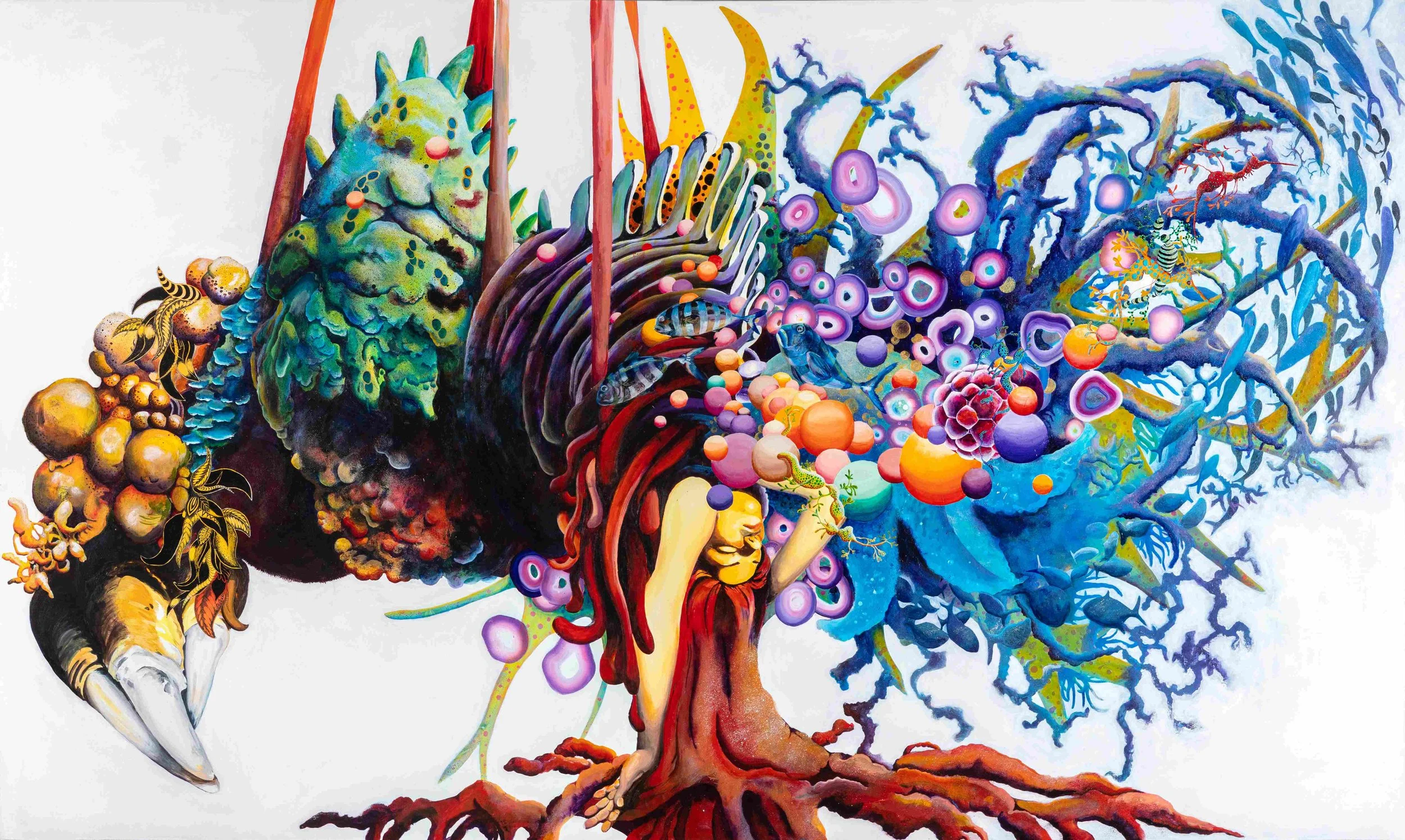 Leviathan, 2015 – 2018. Acrylic on canvas —
180 x 300 cm