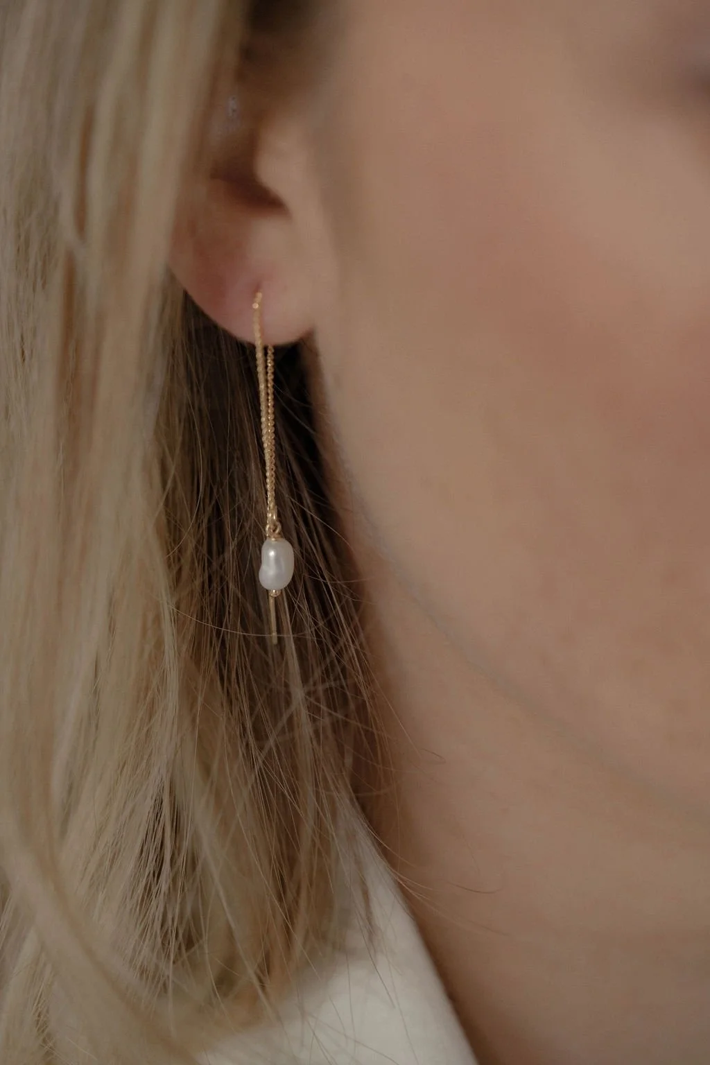 Boucles d'oreilles mariée en perle d'eau douce - Jane