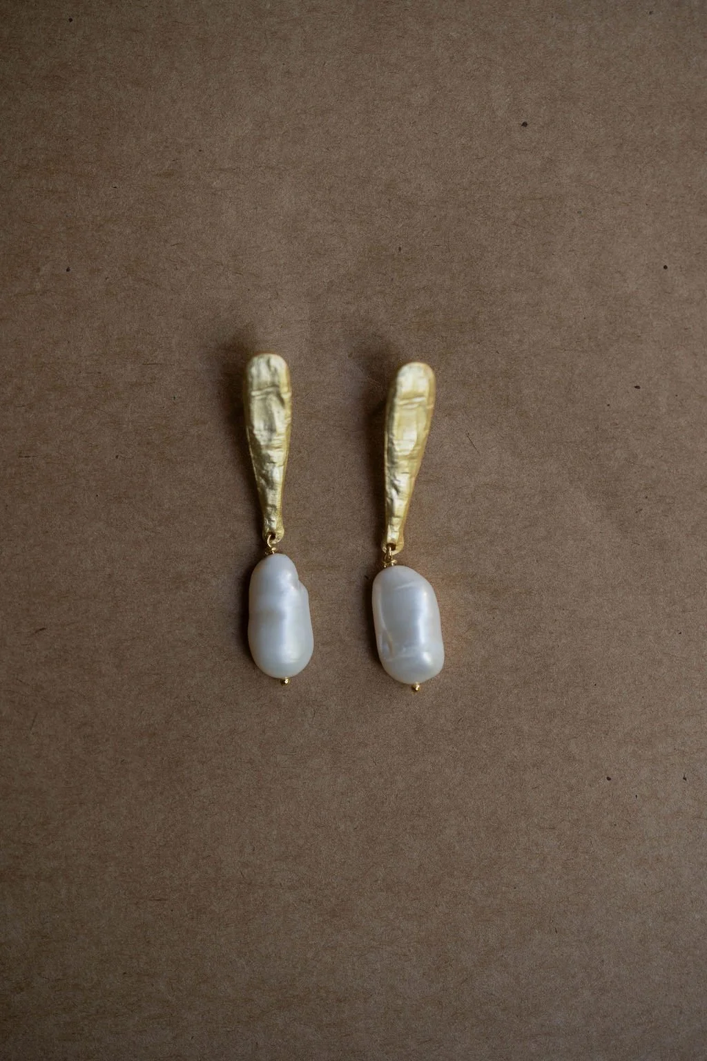 Boucles d’oreilles en perles dorées - Alba