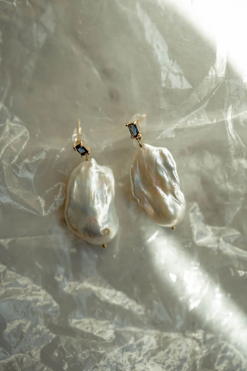 Boucles d'oreilles mariée perles d'eau douce - Something blue