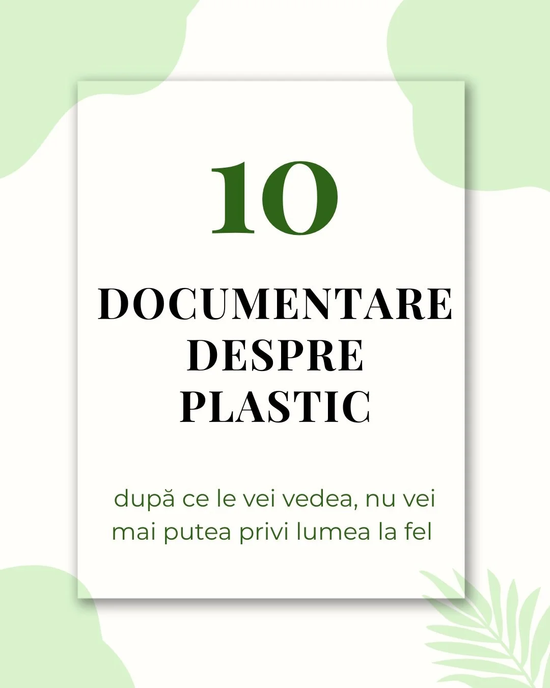 Uneori cel mai puternic lucru pe care &icirc;l poți face pentru mediu este să&hellip;. te așezi și să te uiți la un documentar🎥

Nu pentru că te va speria, ci pentru că informația schimbă perspectiva, iar perspectiva schimbă obiceiurile. (📌Salvează