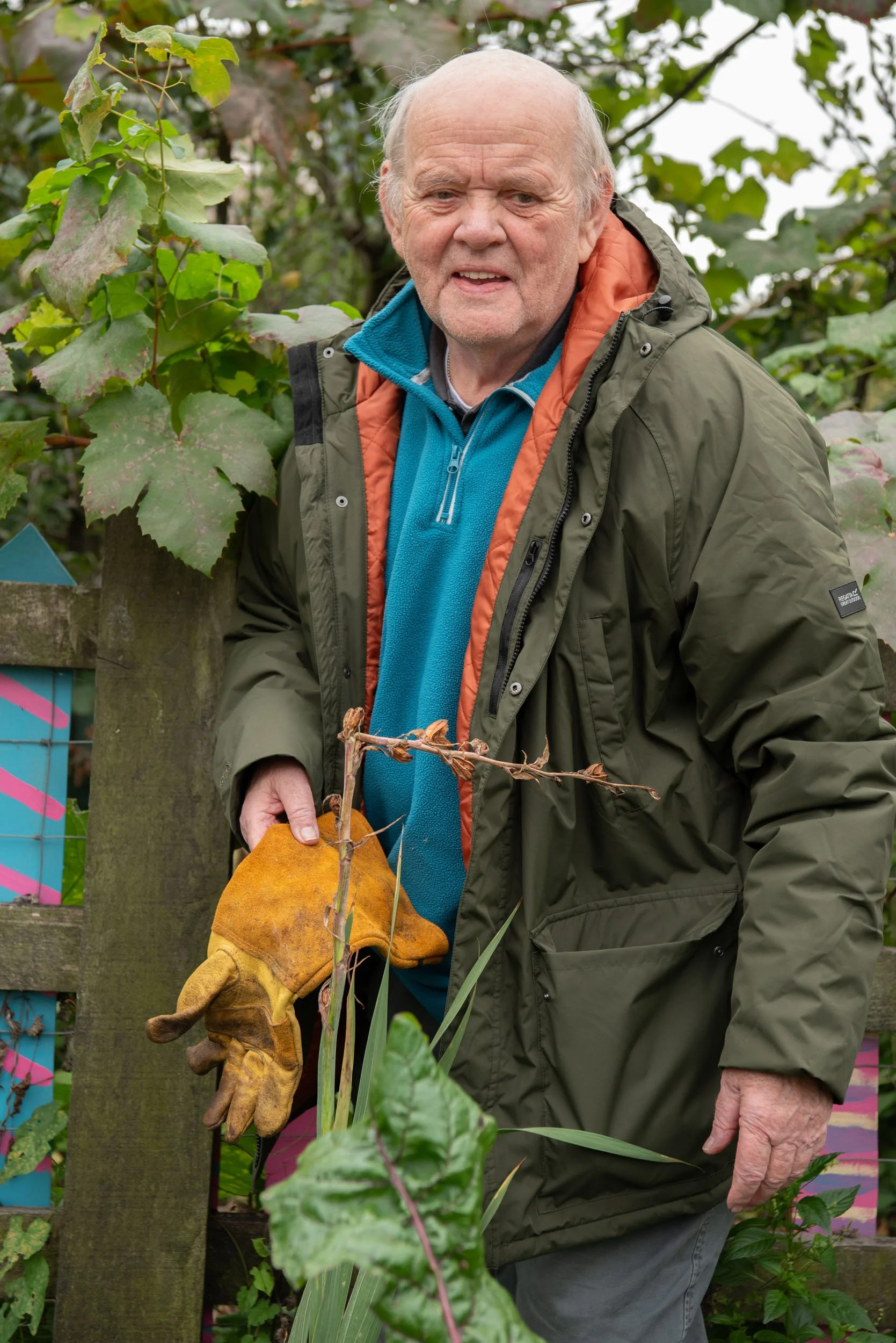 Dave at the Bow Geezers allotment, Stepney City Farm 