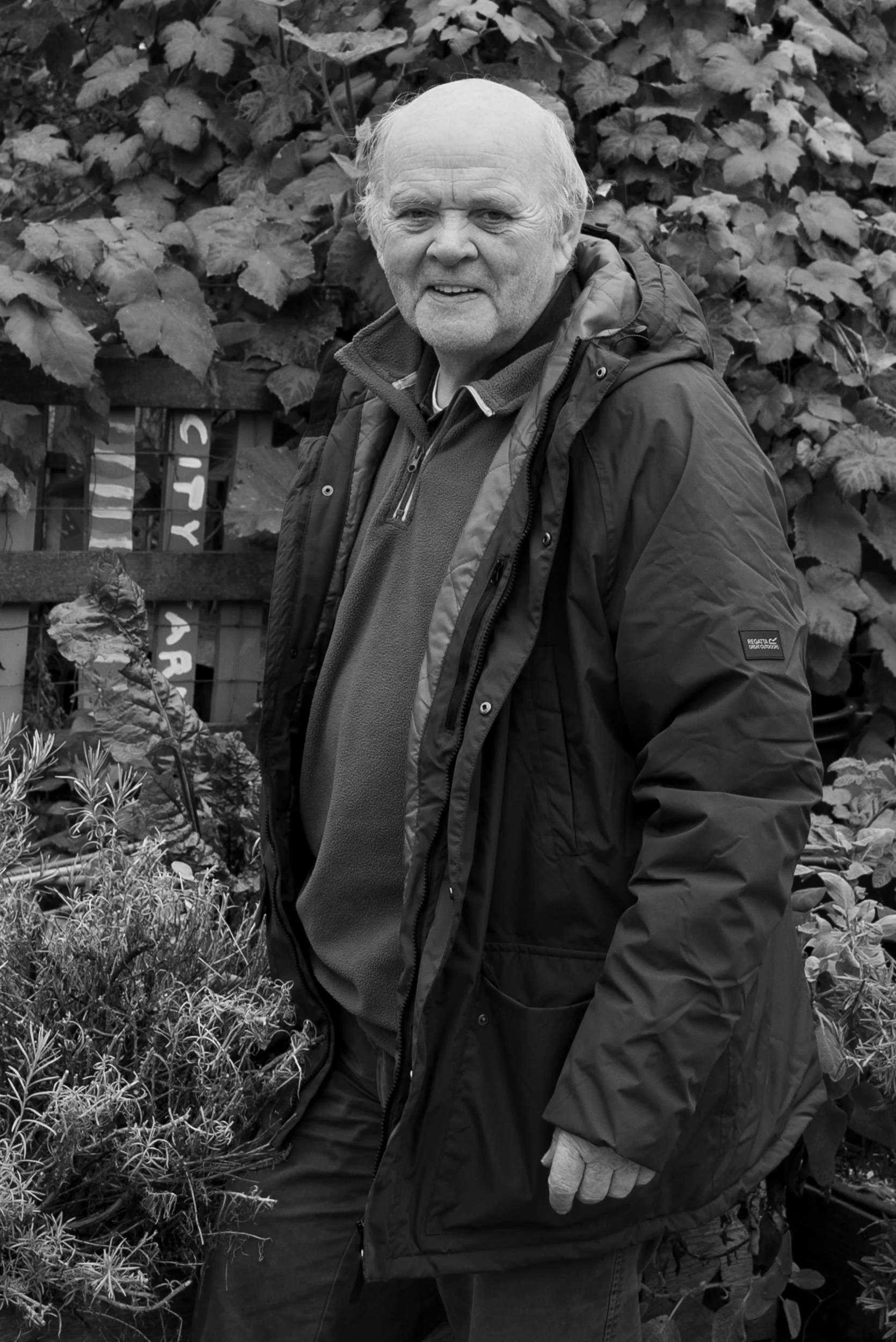 Dave at the Bow Geezers allotment, Stepney City Farm 