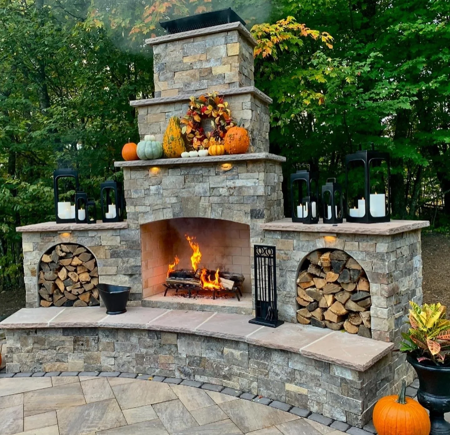 Outdoor Fireplaces and Firepits - Timber Creek Landscaping NC