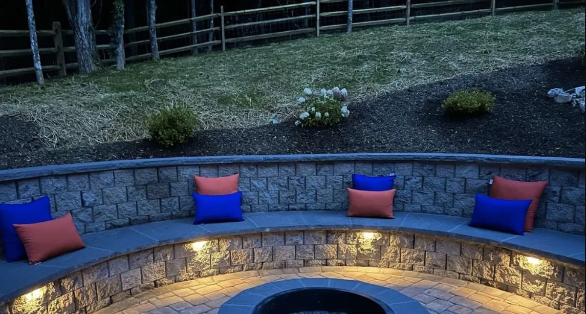 Spring Landscaping in North Carolina With mulching, flower bed, and fire put by timber creek landscaping.