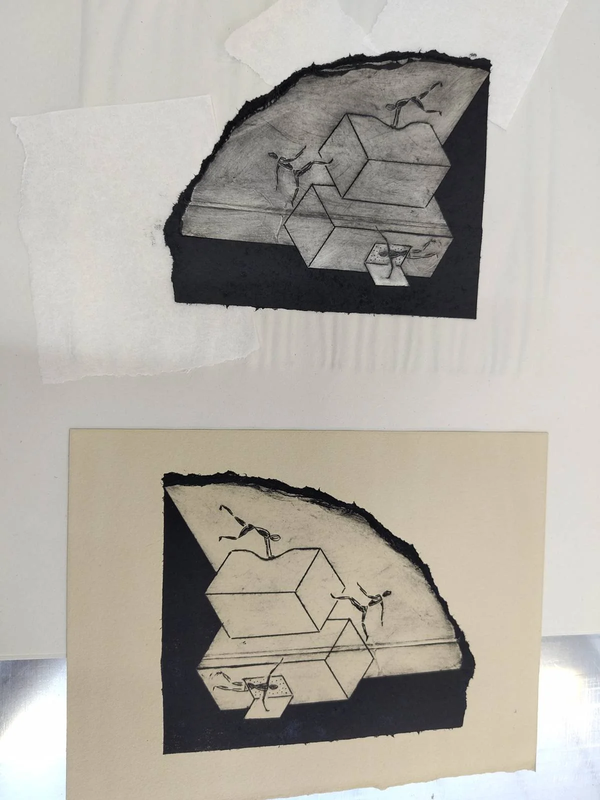 plate with its print