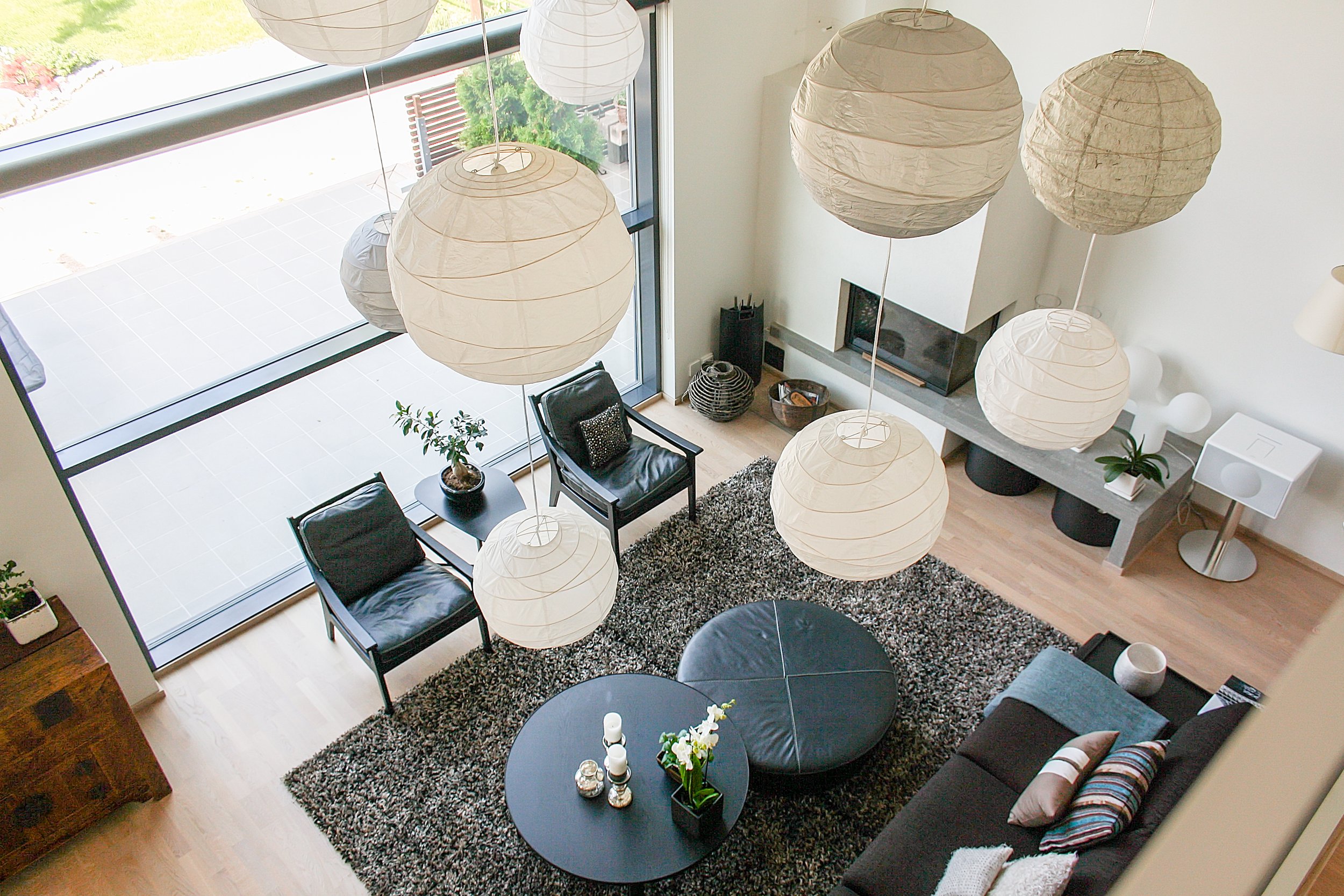 Modern Stone House with Asian Influences