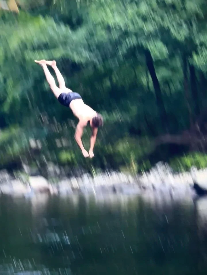 Summer at river, mango in river