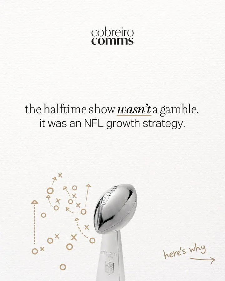 brands don&rsquo;t lose control when they take a stance.

they lose control when they let noise rewrite their strategy.

#superbowl #badbunny #PR #strategiccommunications