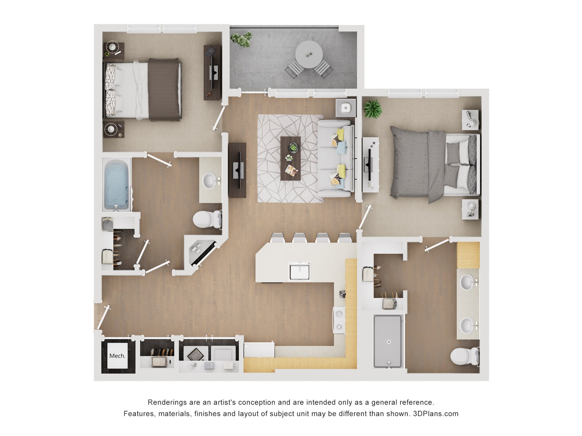 2 Bed | 2 Bath