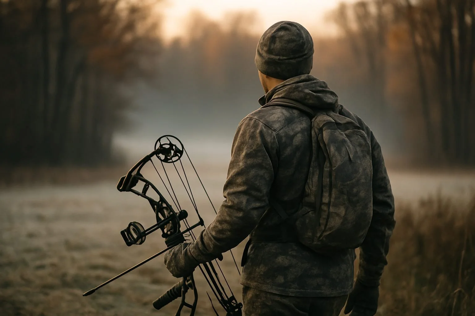 Hunter on public land showing what a saddle hunting setup includes