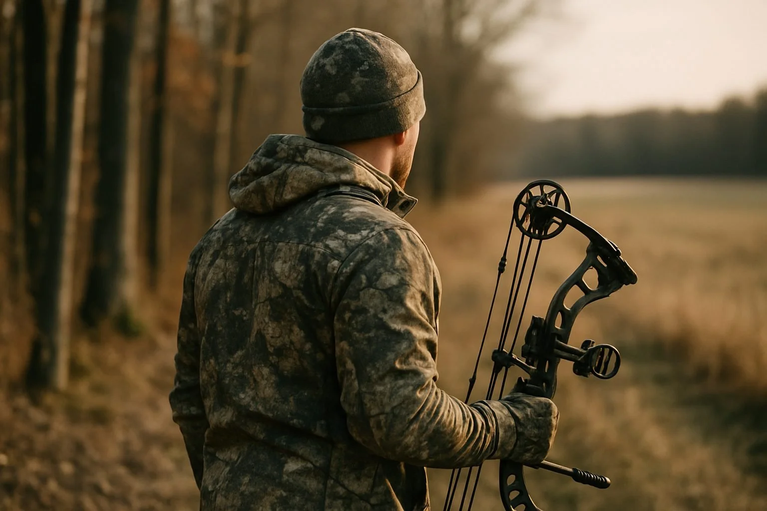 Hunter on public land showing best hunting gloves at a glance