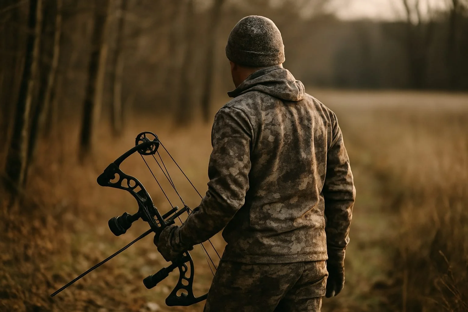 Hunter on public land showing how to choose hunting gloves: what matters and whats hype