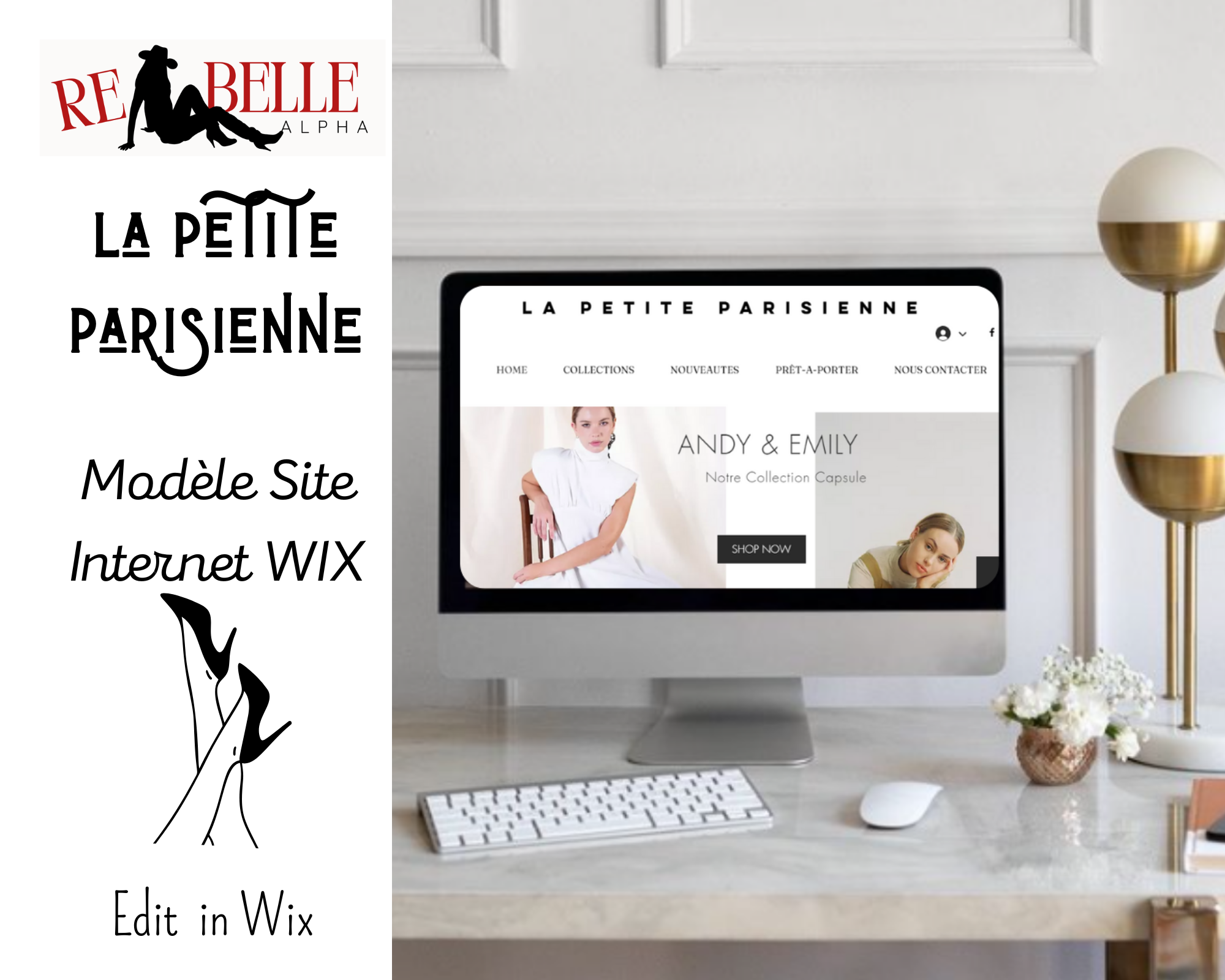 TEMPLATES SITE WEB WIX 'LA PETITE PARISIENNE