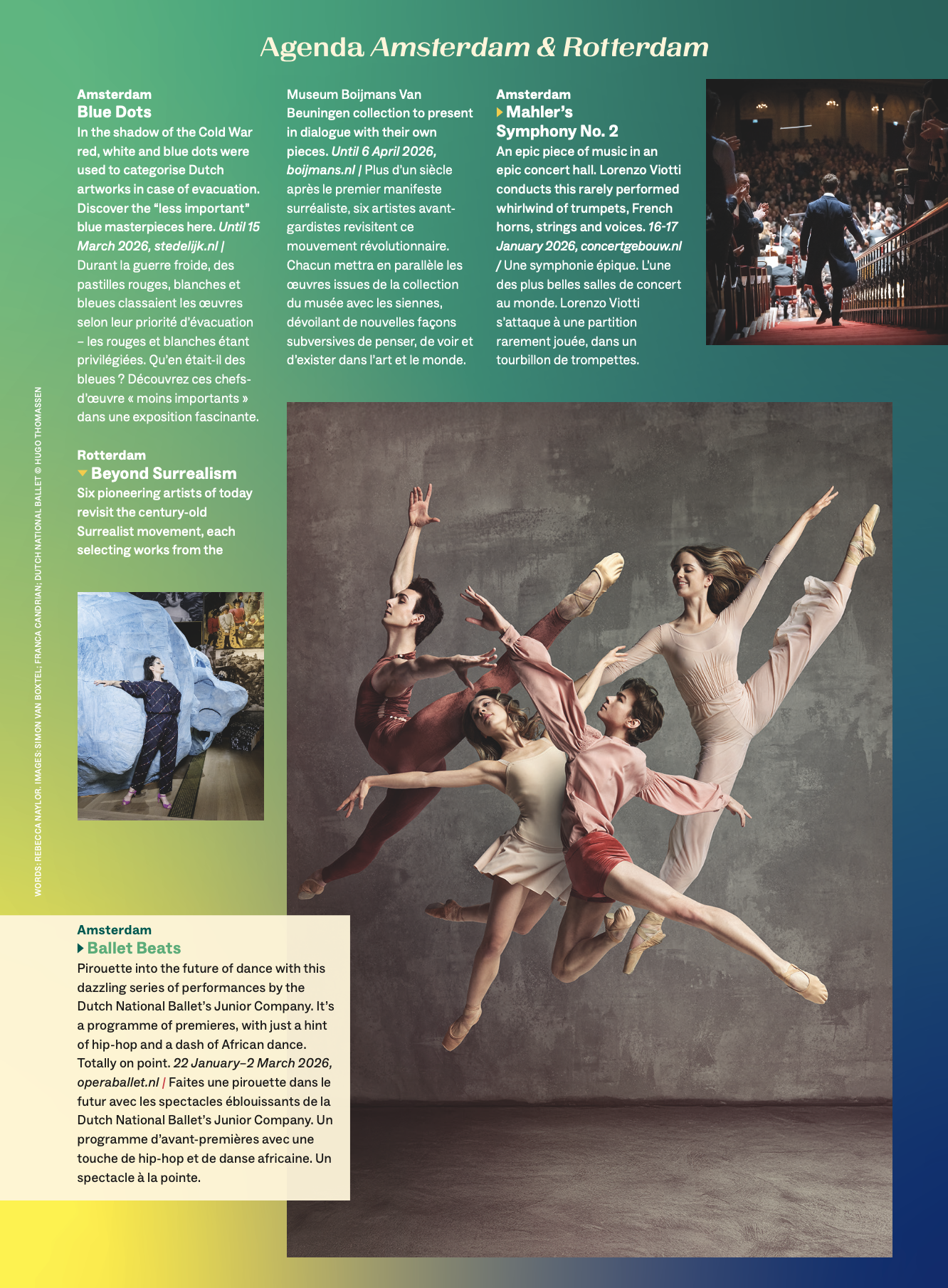 Quarterly guides to the best things to see and do across the Eurostar destinations