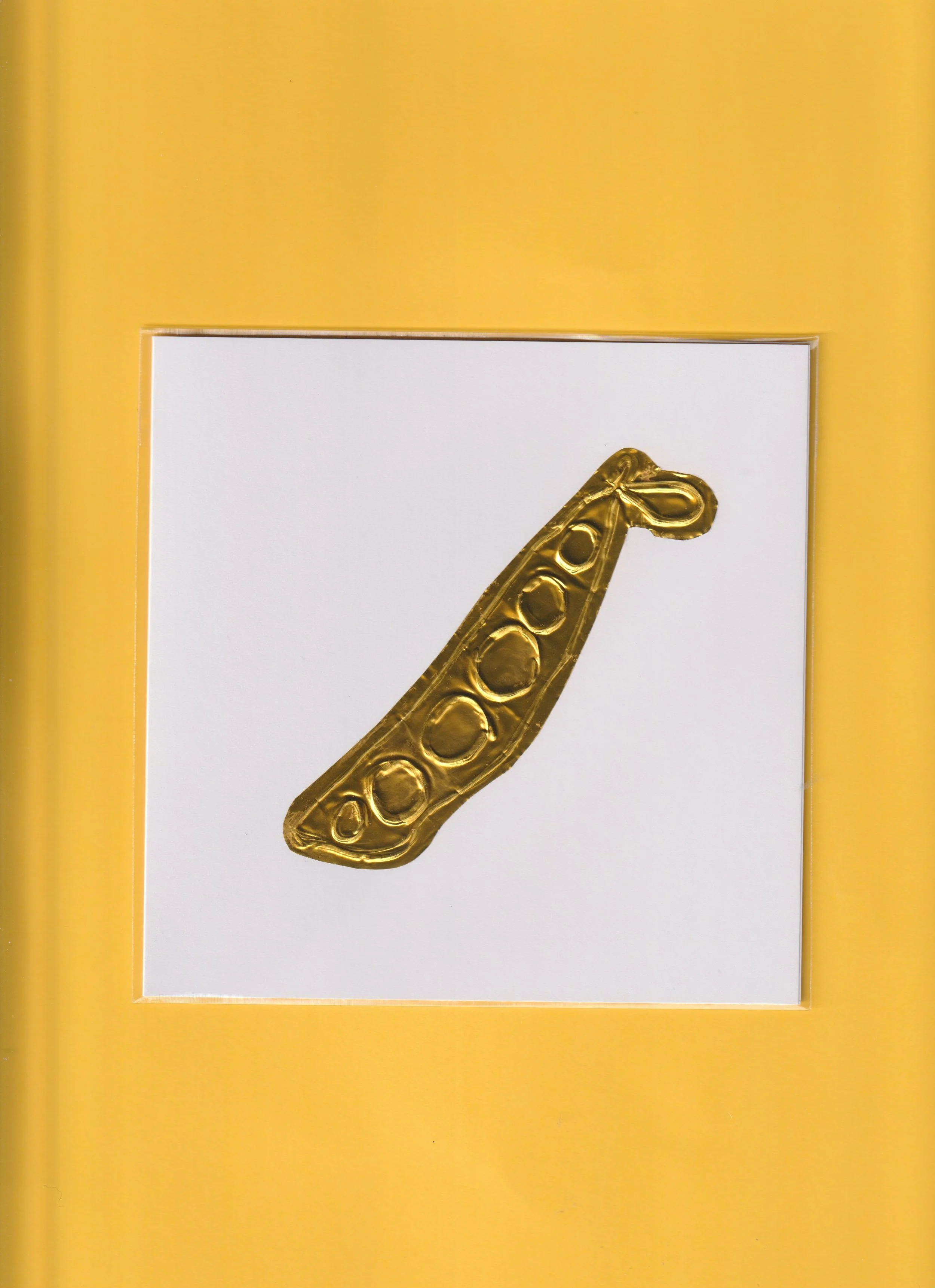 Handmade Foil Greeting Card (Peas)