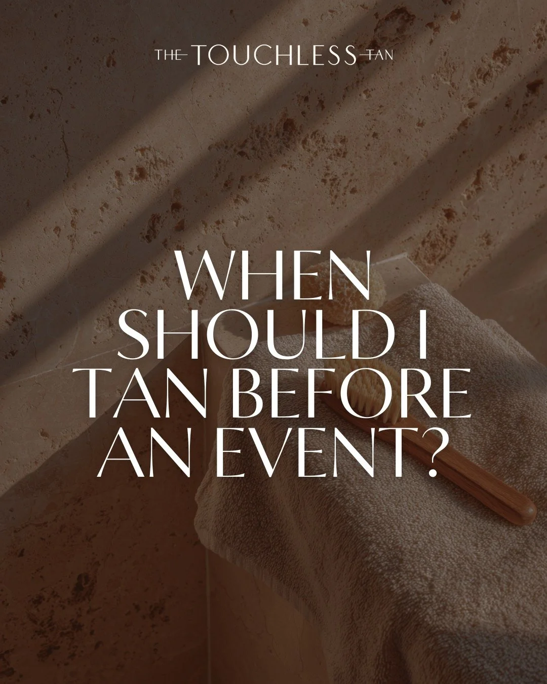 Got an event coming up and wondering when to get your spray tan?

Timing makes a big difference to how your tan develops and looks on the day.

Swipe through for our simple guide so you can plan your glow perfectly for weddings, holidays, photoshoots