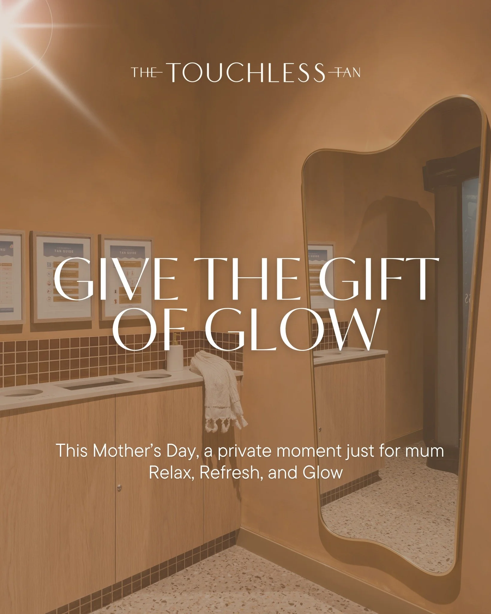 Give the gift of glow this Mother's Day. 
Gift Vouchers available to purchase on our website.

 #privatetanning #southperthtanning #wembleytanning #giftformum