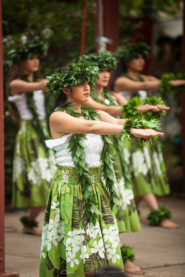 Hōkūle'a Academy dancers performing professionally at an event