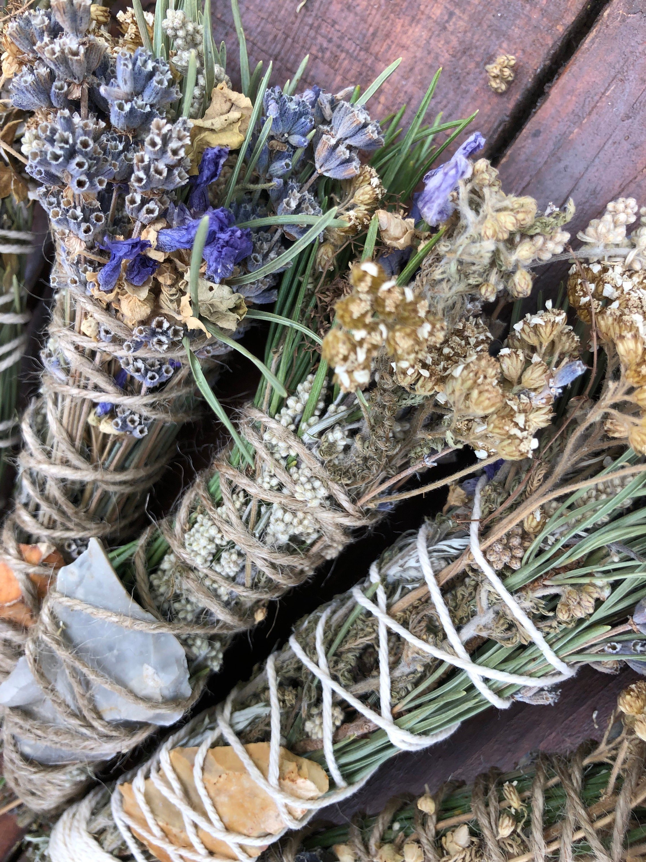 Wild Foraged Herb & Flint Saining Stick