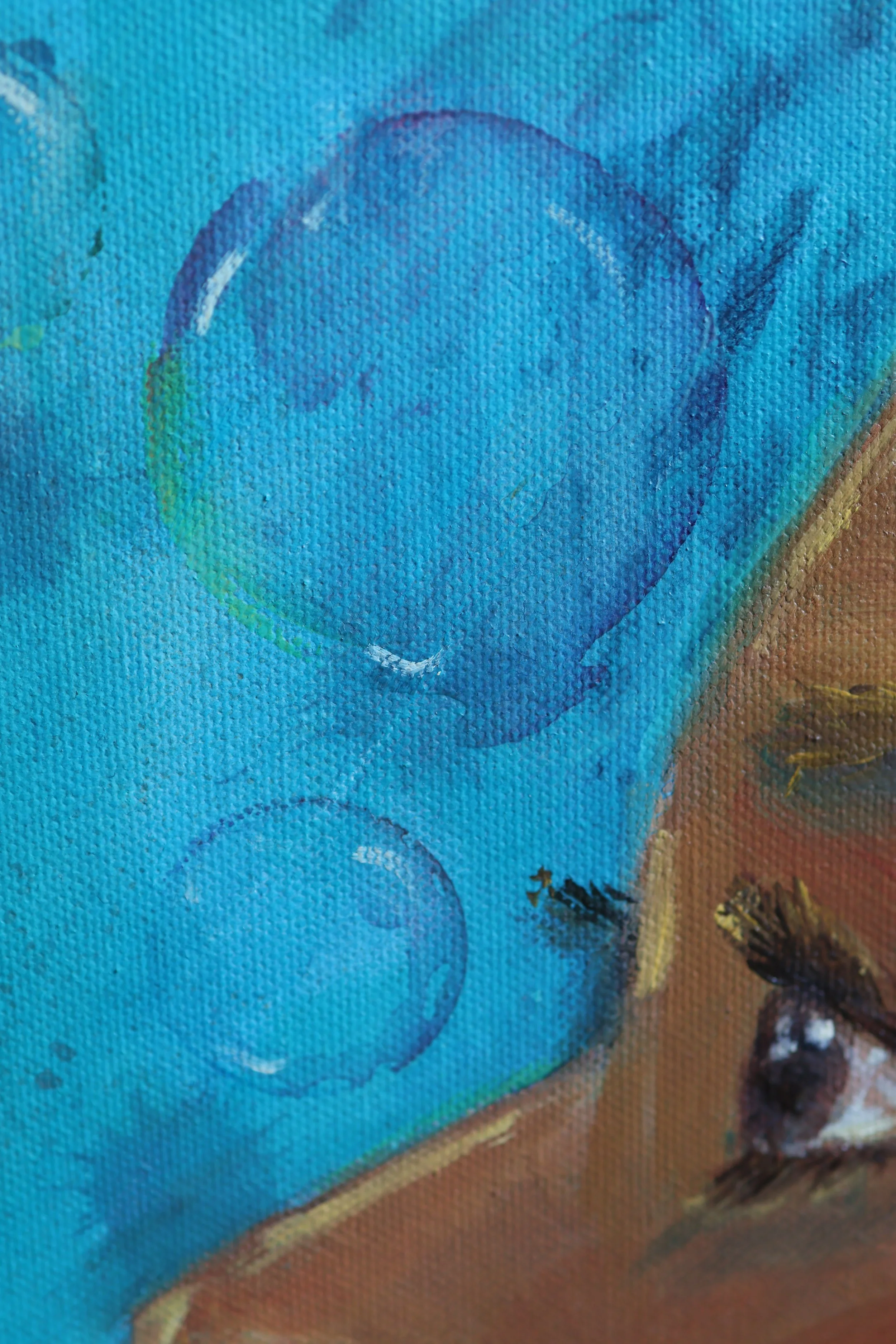Detail Ölgemälde Nele, figurative Malerei – Sonia Gonze Nürnberg