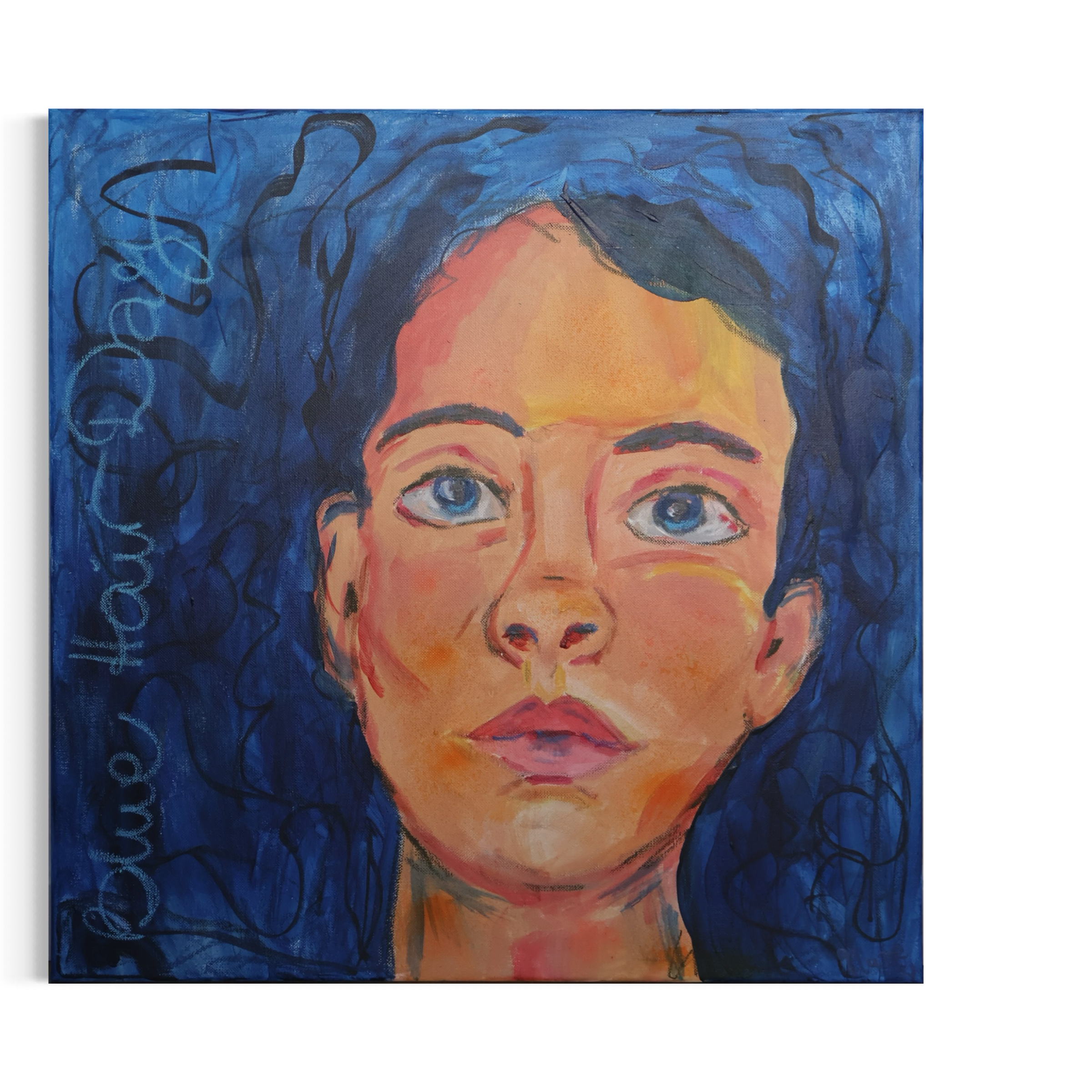 Acrylgemälde Blue Hair Day – Sonia Gonze Nürnberg