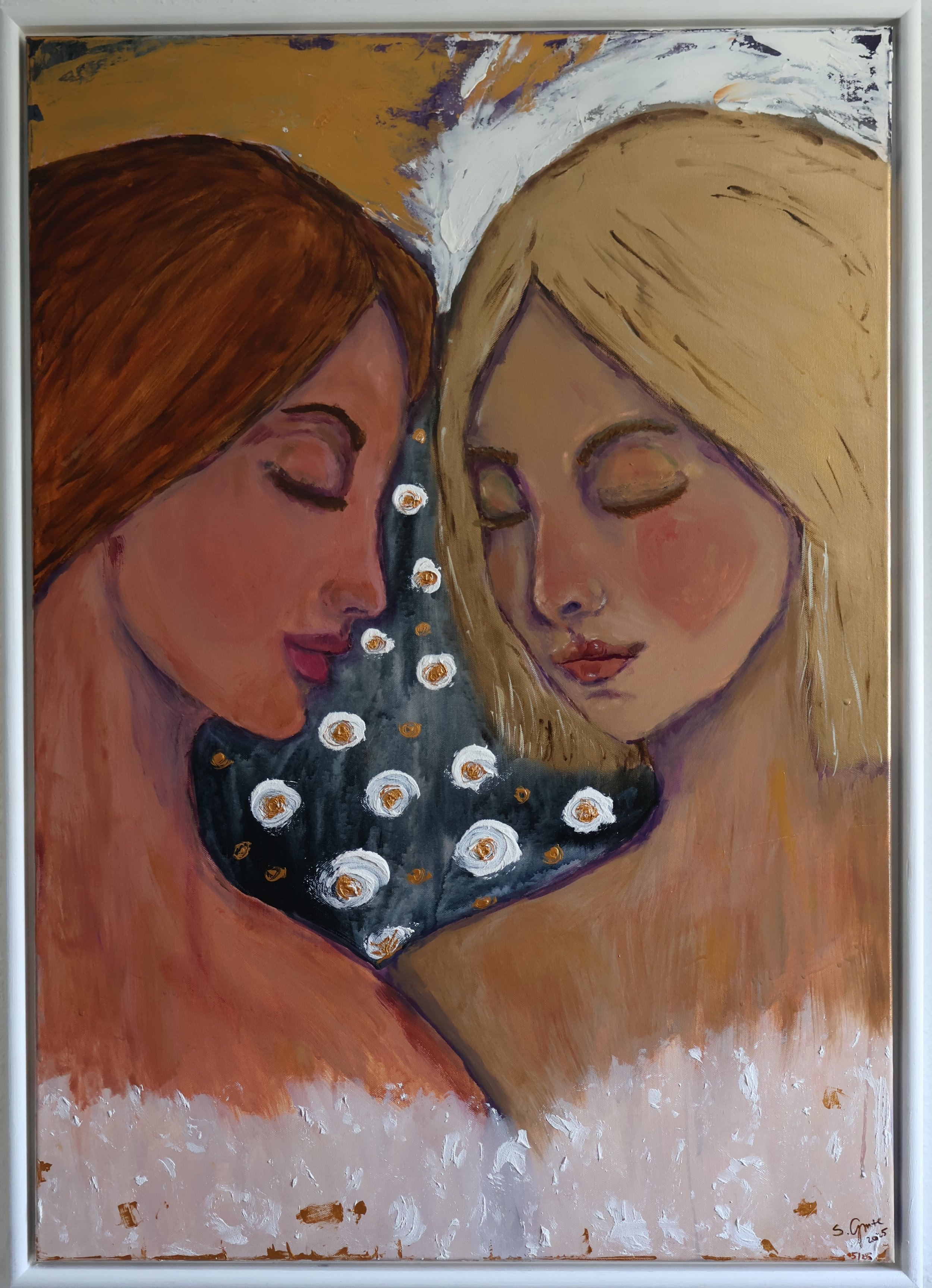Ölgemälde Begegnung– Soziale Akzeptanz, figurative Malerei – Sonia Gonze Nürnberg