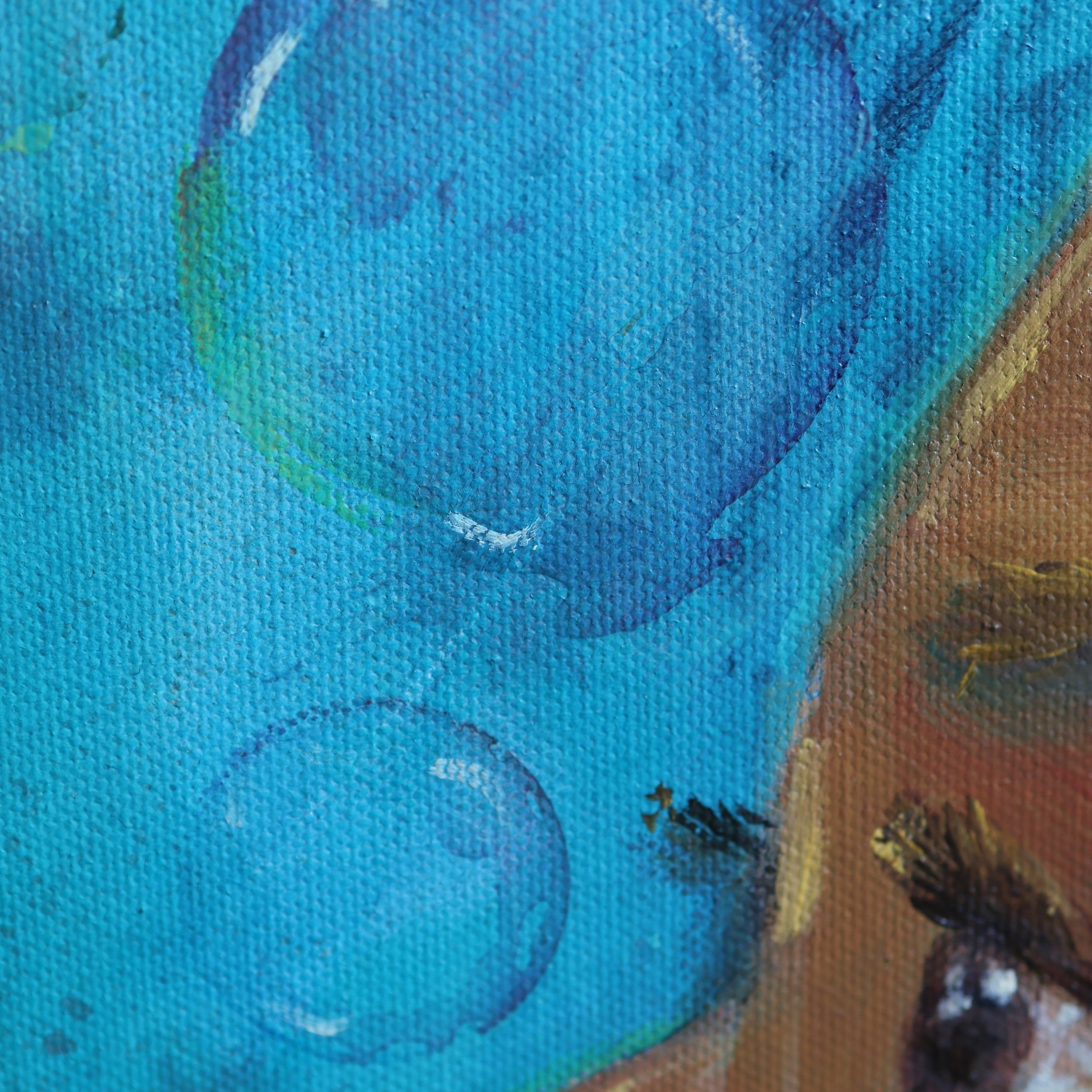 Detail Ölgemälde Nele, figurative Malerei – Sonia Gonze Nürnberg