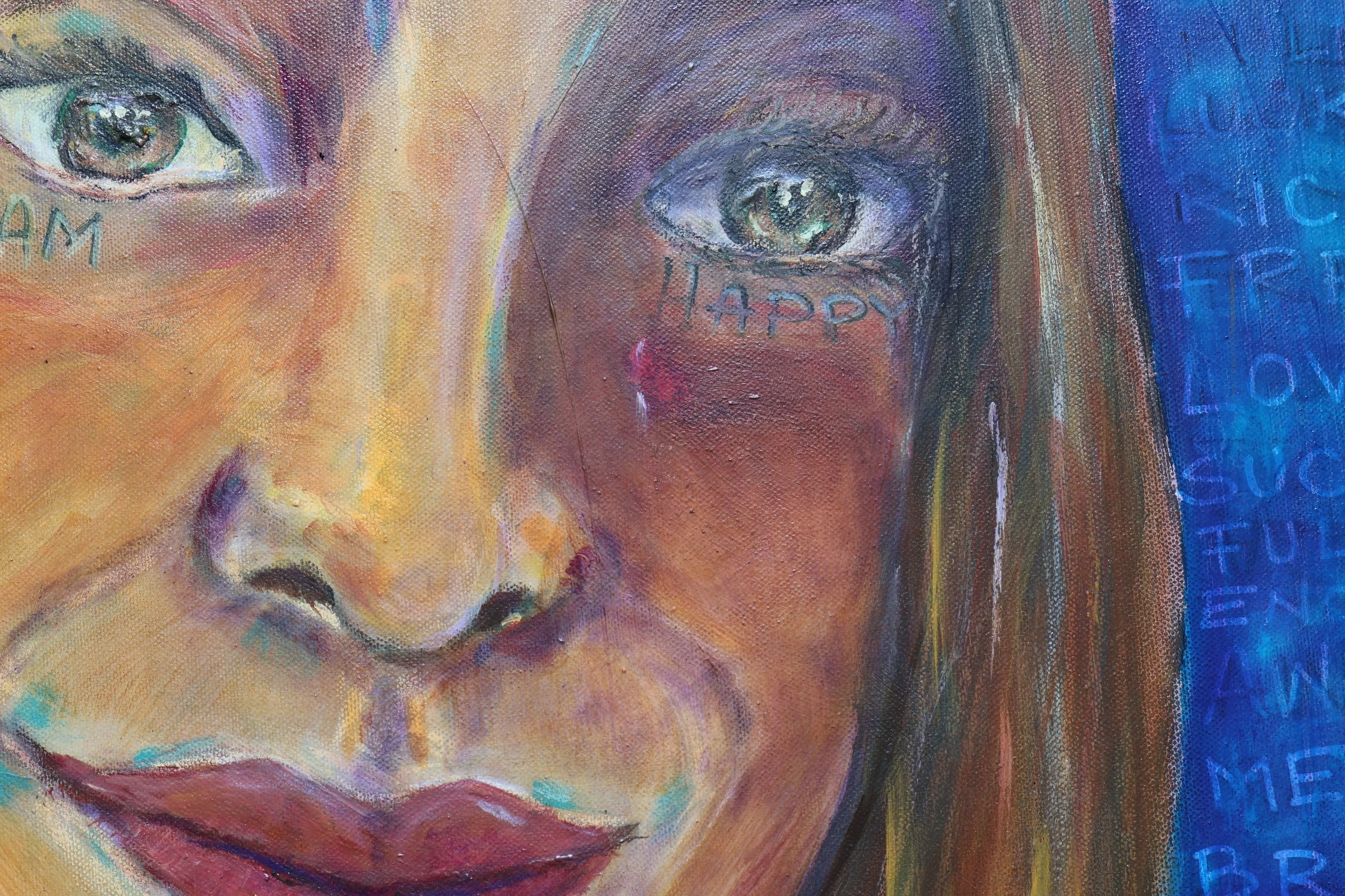 Detail Ölgemälde Anna, figurative Malerei – Sonia Gonze Nürnberg