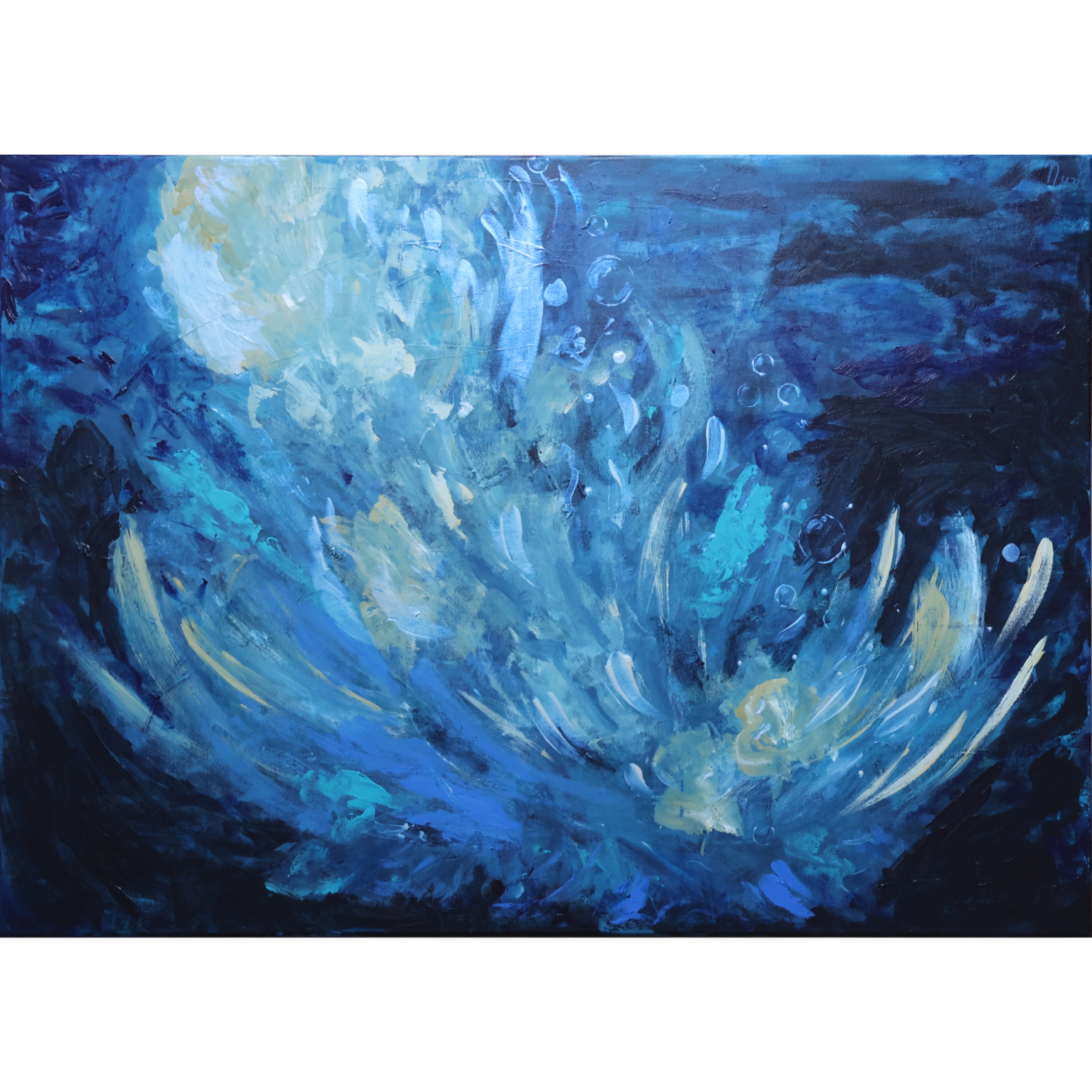 Acrylgemälde Explosion der Stille – figurative Malerei – Sonia Gonze Nürnberg