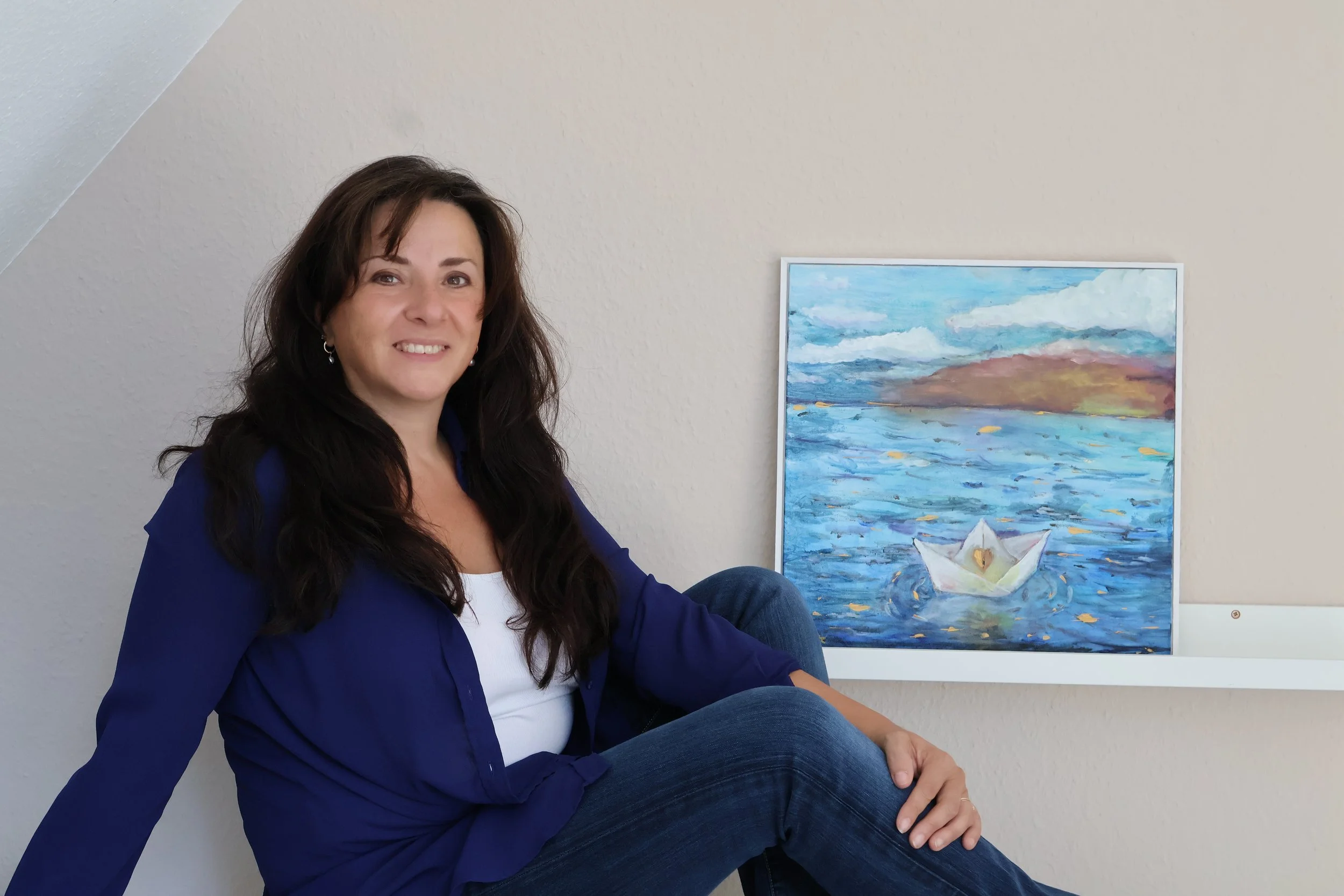 Sonia Gonze und Ölgemälde Getragen, figurative Malerei – Sonia Gonze Nürnberg