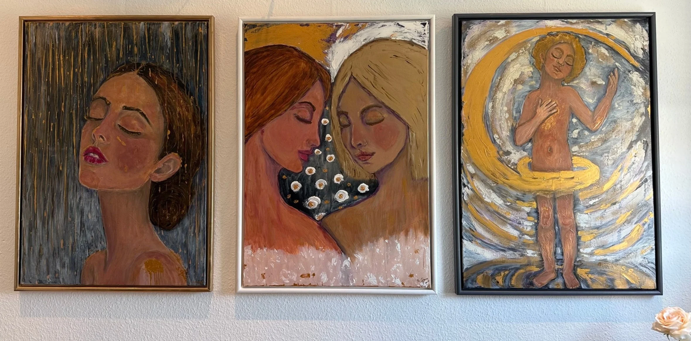 Serie die Facetten der Akzeptanz –  3 Ölgemälde, figurative Malerei – Sonia Gonze Nürnberg