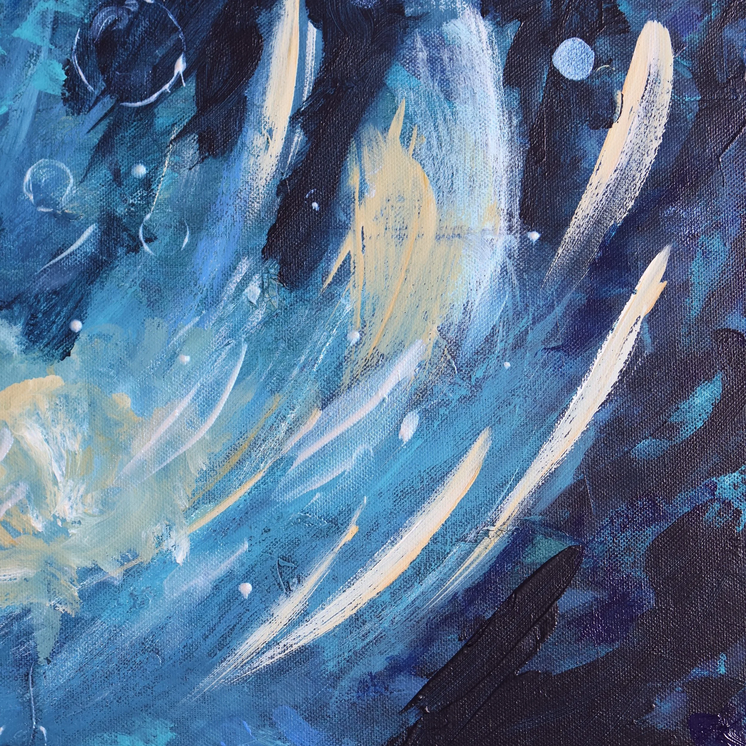 Ausschnitt Acrylmalerei Explosion der Stille – Sonia Gonze Nürnberg