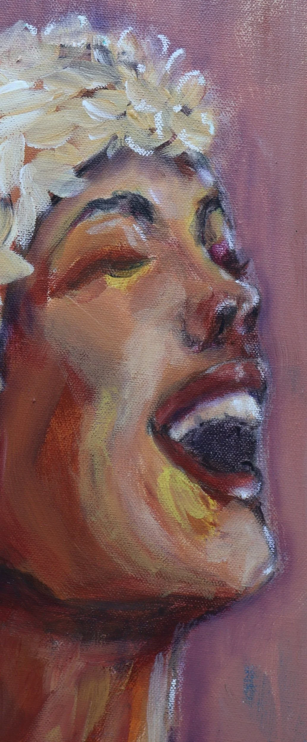 Detail Acrylgemälde Giselas Element., figurative Malerei – Sonia Gonze Nürnberg