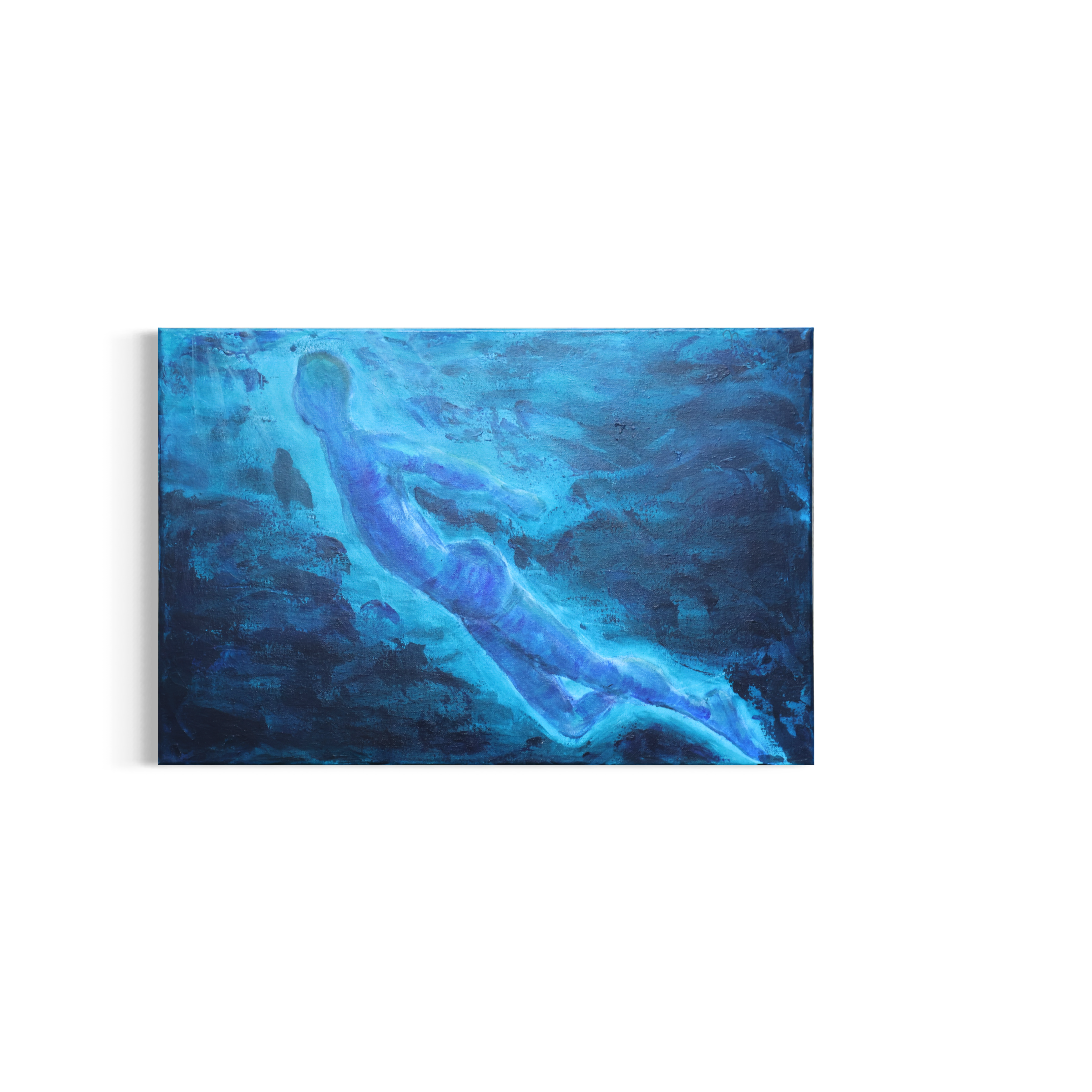 Acrylgemälde Verloren und geborgen – figurative Malerei – Sonia Gonze Nürnberg