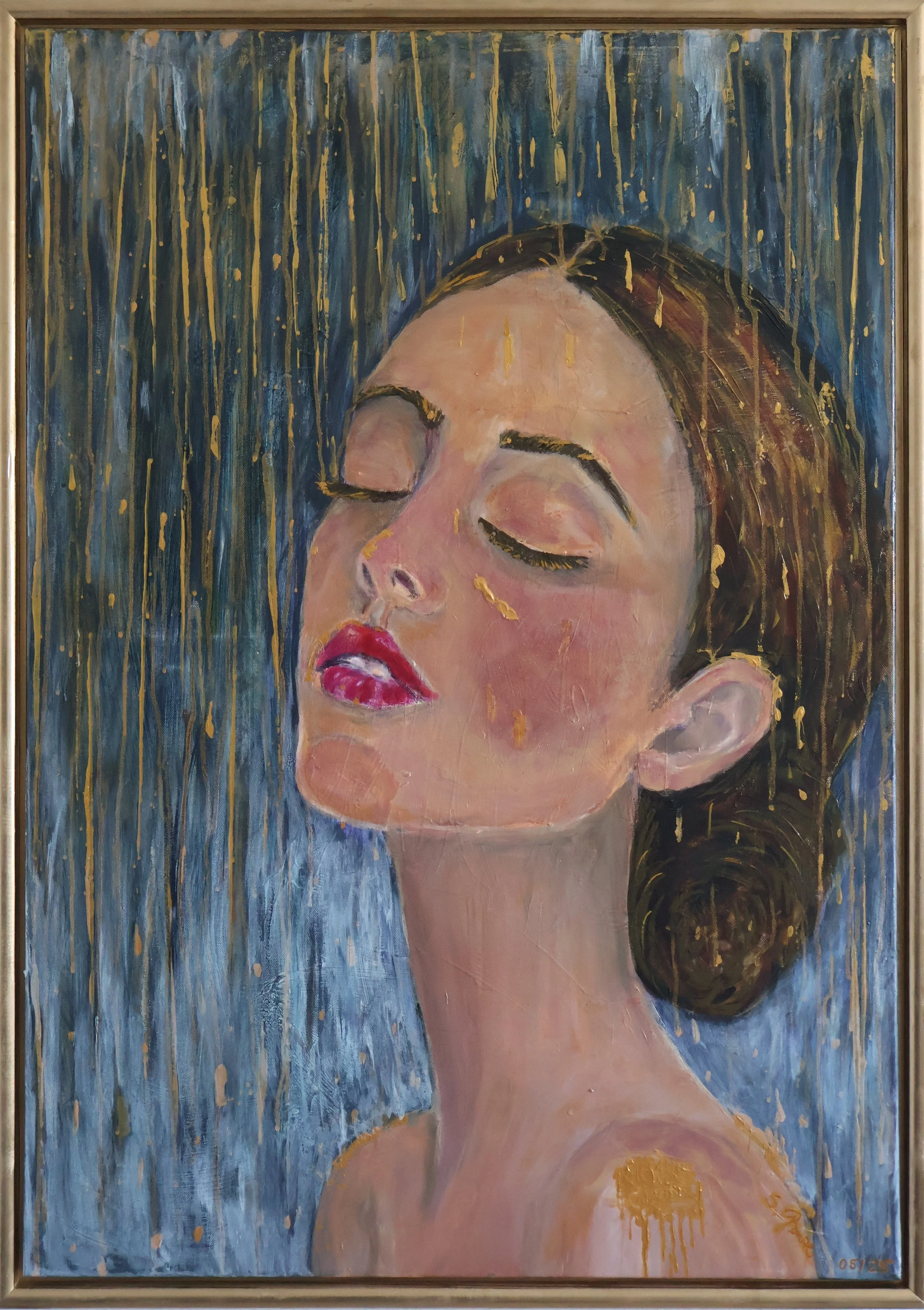 Ölgemälde Ich nehme es an– Soziale Akzeptanz, figurative Malerei – Sonia Gonze Nürnberg