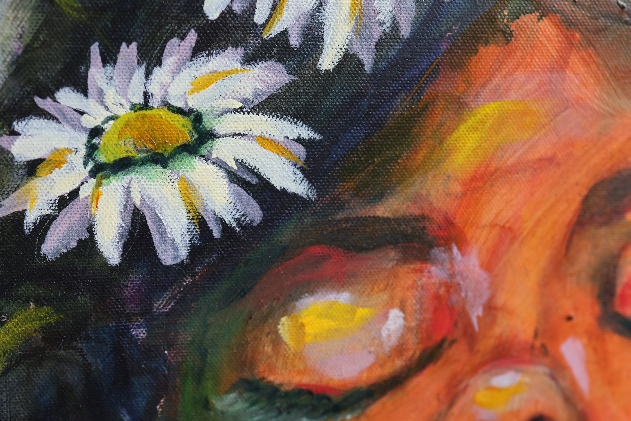 Detail Ölgemälde Jana, figurative Malerei – Sonia Gonze Nürnberg