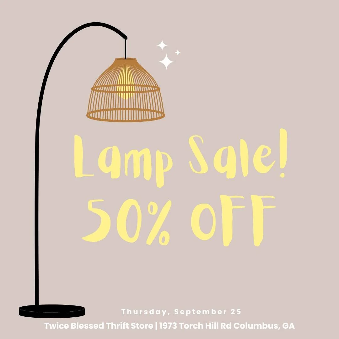💡 Let there be light&hellip; for less! 💡
Today only at Twice Blessed: all lamps are 50% OFF! ✨

And while you&rsquo;re here, don&rsquo;t miss all the new treasures hitting the floor&mdash;from home goods to hidden gems, there&rsquo;s something fres