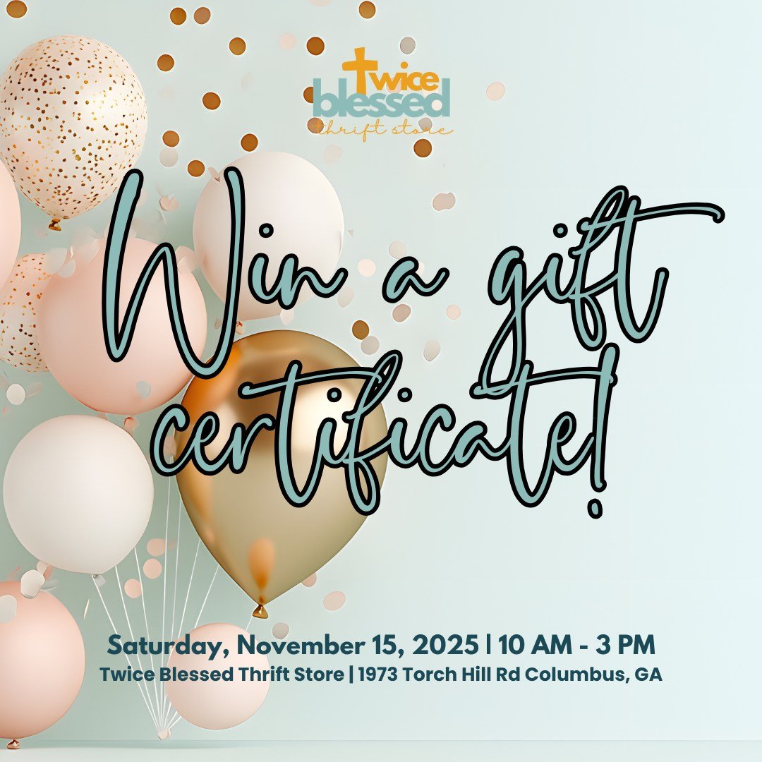 🎉🎉 IT&rsquo;S OUR 1-YEAR ANNIVERSARY CELEBRATION! 🎉🎉
Join us THIS SATURDAY at Twice Blessed for a day full of fun, surprises, and GIVEAWAYS! 🥳

🕒 We&rsquo;re drawing for a $20 gift certificate EVERY HOUR&mdash;on the hour!
💸 Enter the drawing 