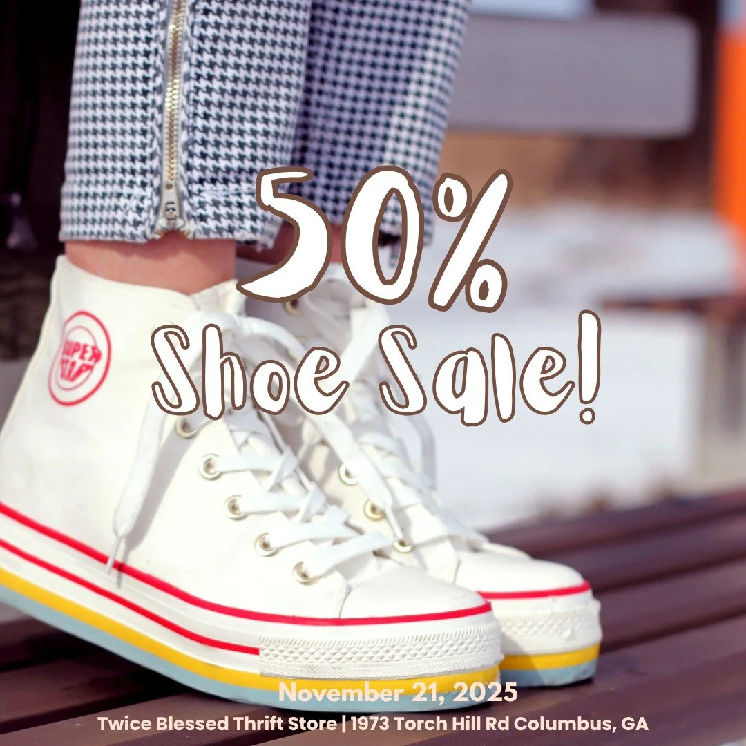 👟🔥 SHOE SALE &mdash; TODAY ONLY! 🔥👟
Step into savings at Twice Blessed!
All shoes are 50% OFF &mdash; sneakers, heels, boots, sandals&hellip; if it goes on your feet, it&rsquo;s on SALE! 👠👞

Don&rsquo;t wait &mdash; the best pairs go fast!
Grea