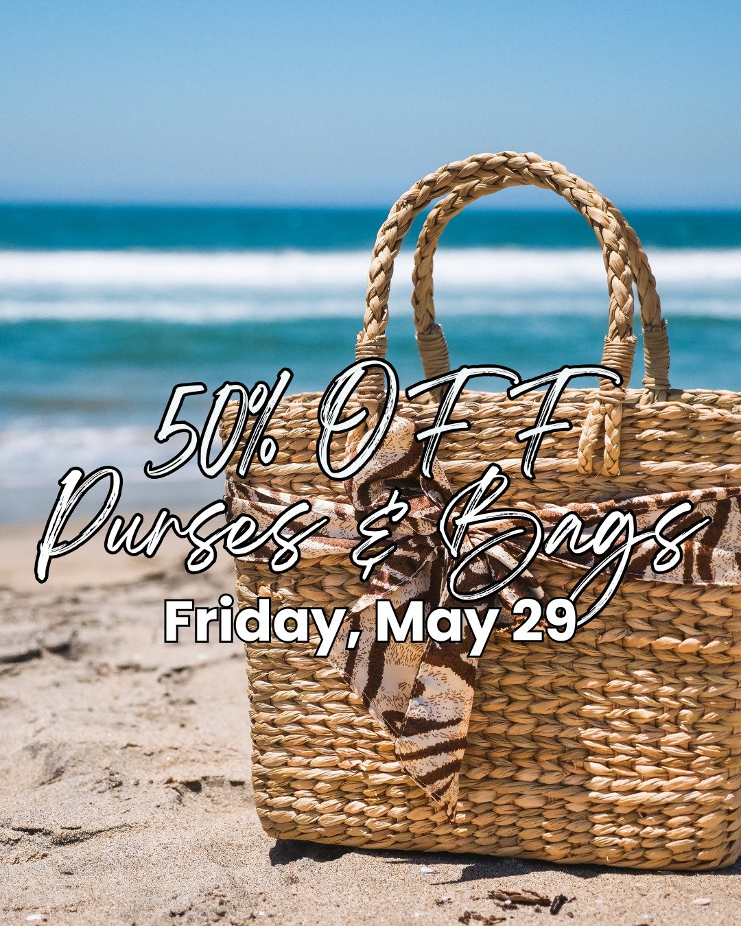 👜 Purse &amp; Bag Sale at Twice Blessed ☀️

Every season needs the right bag.

A summer tote tossed in the passenger seat.
A pool bag stuffed with sunscreen and snacks.
An overnight bag ready for a quick getaway.
A little night-out purse that makes 