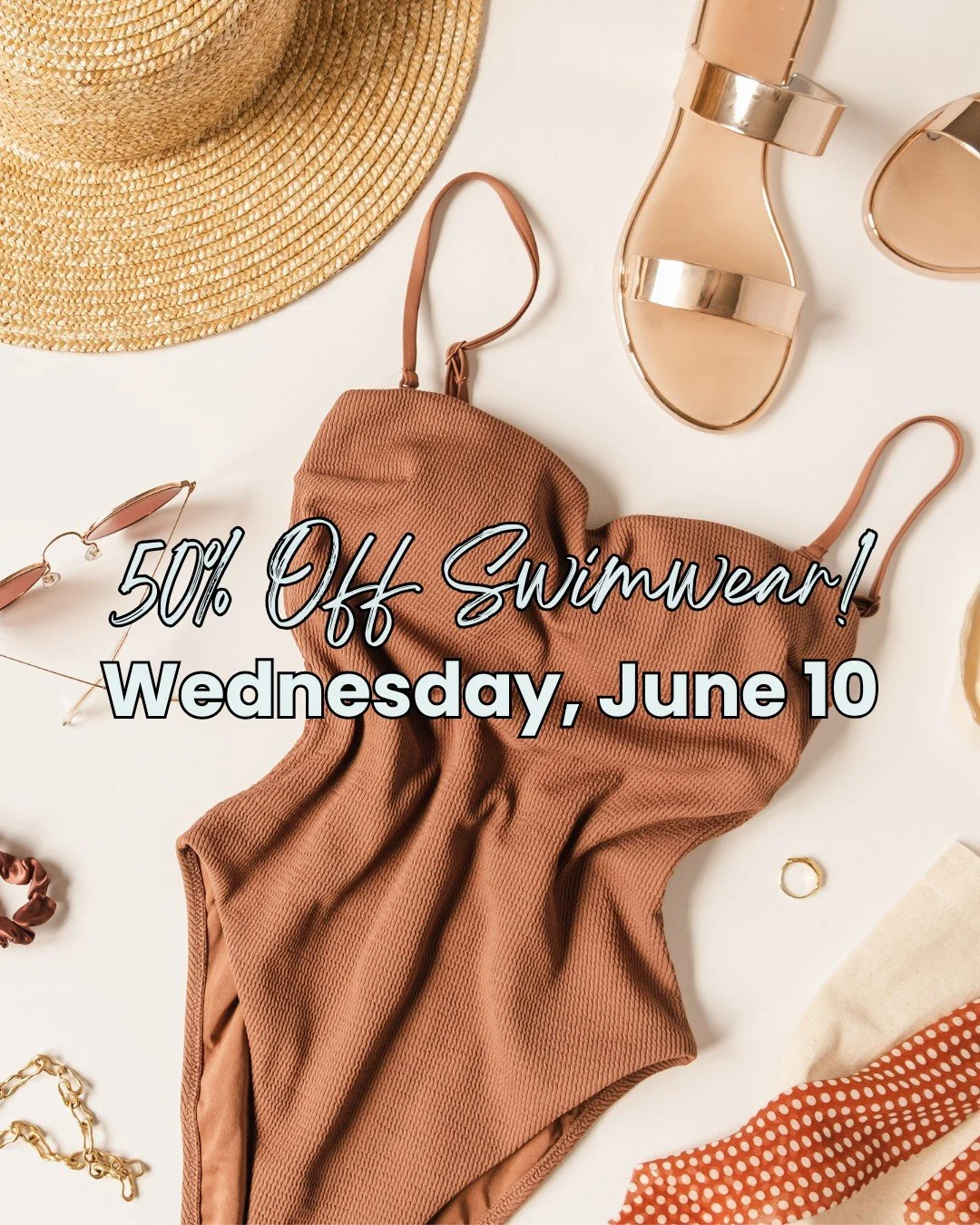 🏖️ 50% OFF SWIMWEAR!

Attention procrastinators: Summer has already started, and your swimsuit is probably still hiding in a drawer from 2019.

Whether you're headed to the pool, the lake, the beach, or just standing ankle-deep while telling everyon