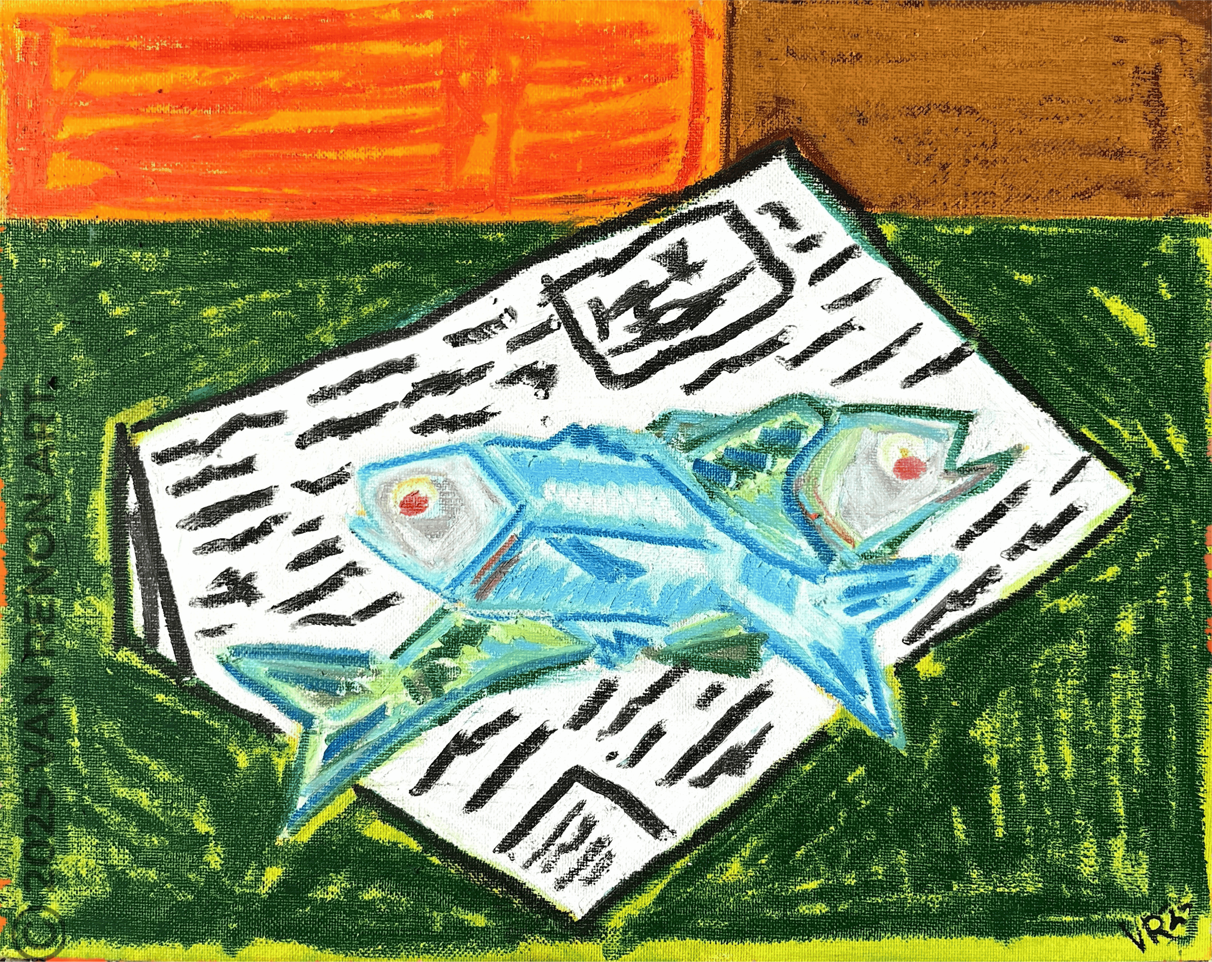"Dinner with Picasso" (PAFS2575)
Pastel & Acrylic on Canvas board;
11x 14" (28 x 35.5 cm)