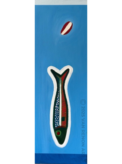 "Lures" (OLFS25100)
Oil on Canvas;
10 x 30 x 1.5" (25.4 x 76.2 x 3.81 cm)