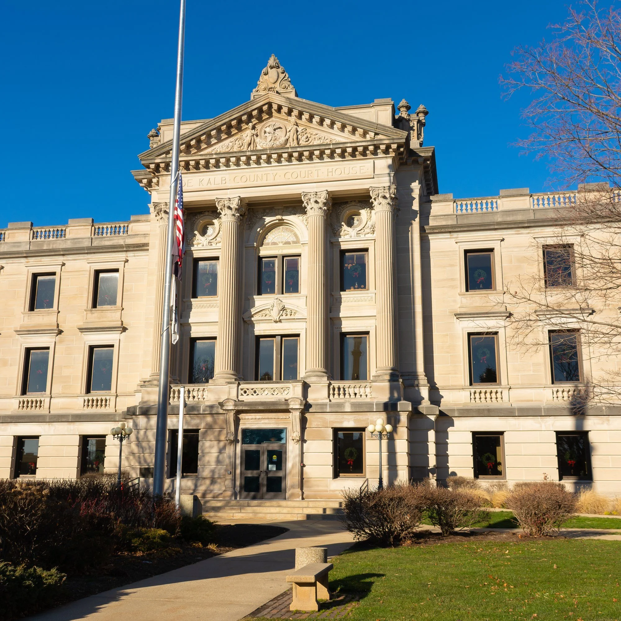 The DeKalb County Courthouse in Sycamore, Illinois.