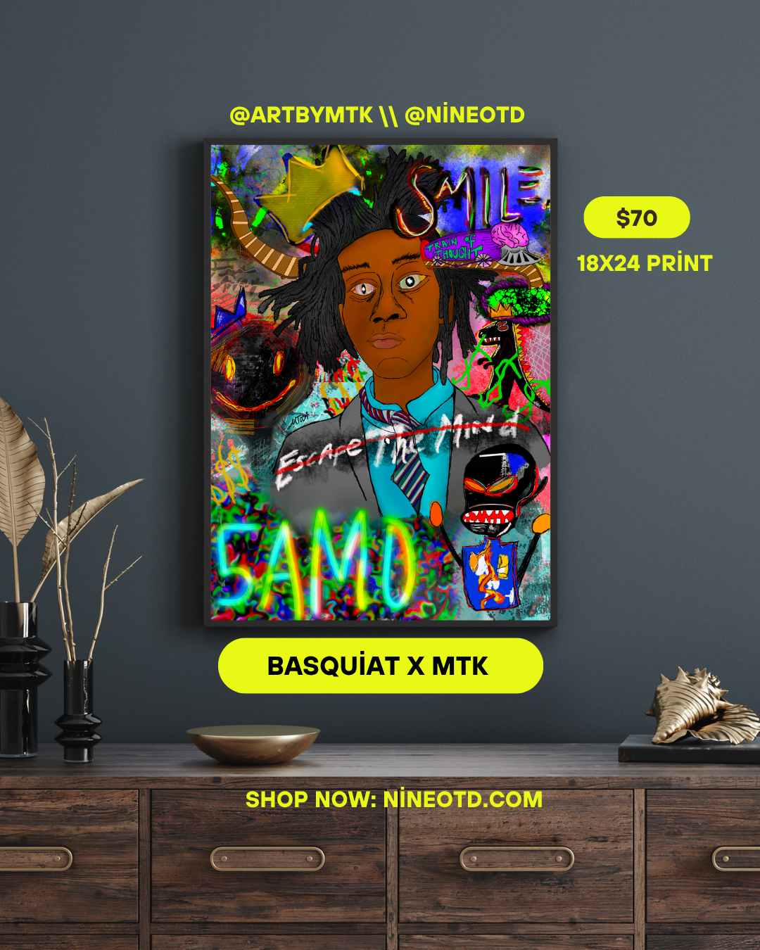 "Basquiat x MTK"  Digital Art Poster