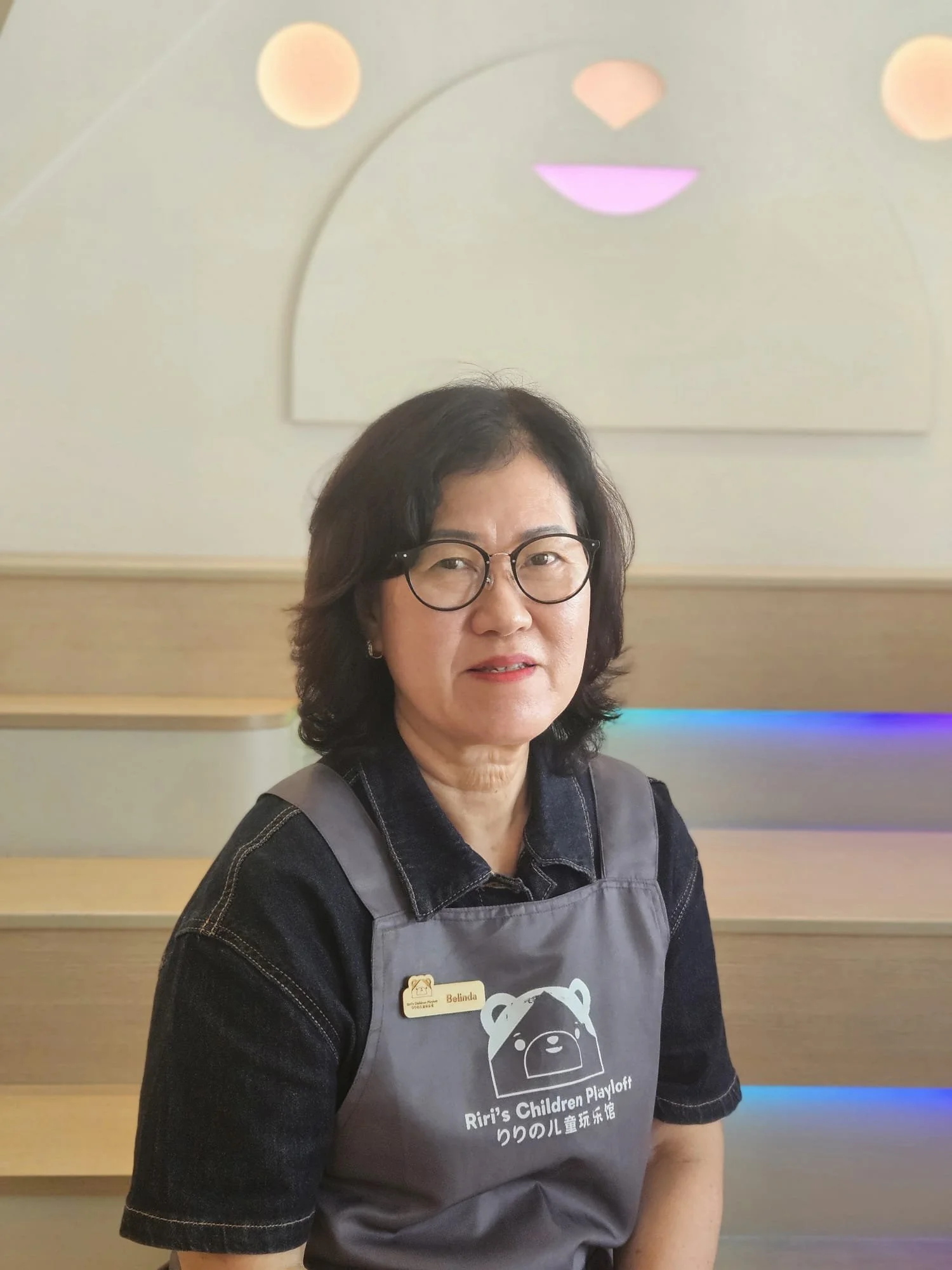 Smiling woman with glasses