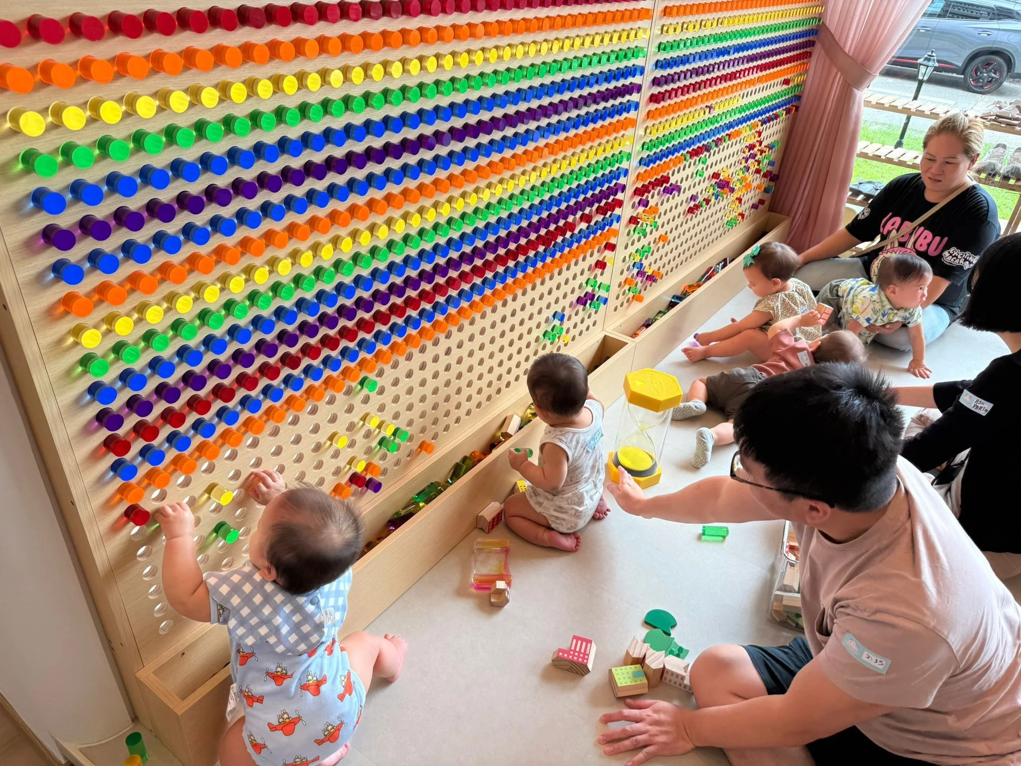 Babies playing at a 1st birthday celebration held at Riri's Children Playloft in Upper Thomson.