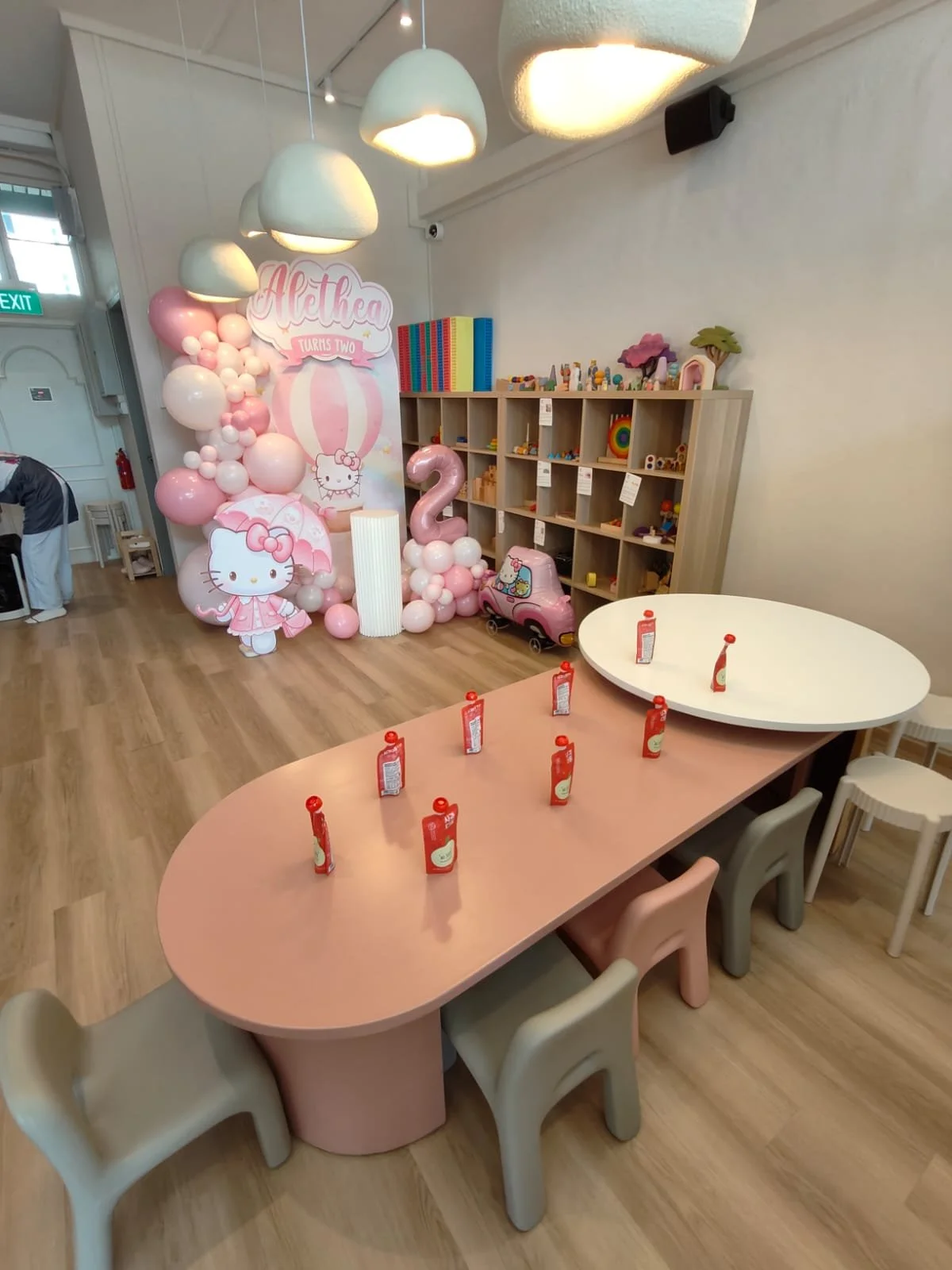 Kids' eating table at the 4th birthday party held at Riri's Children Playloft at Upper Thomson, near Bishan. 