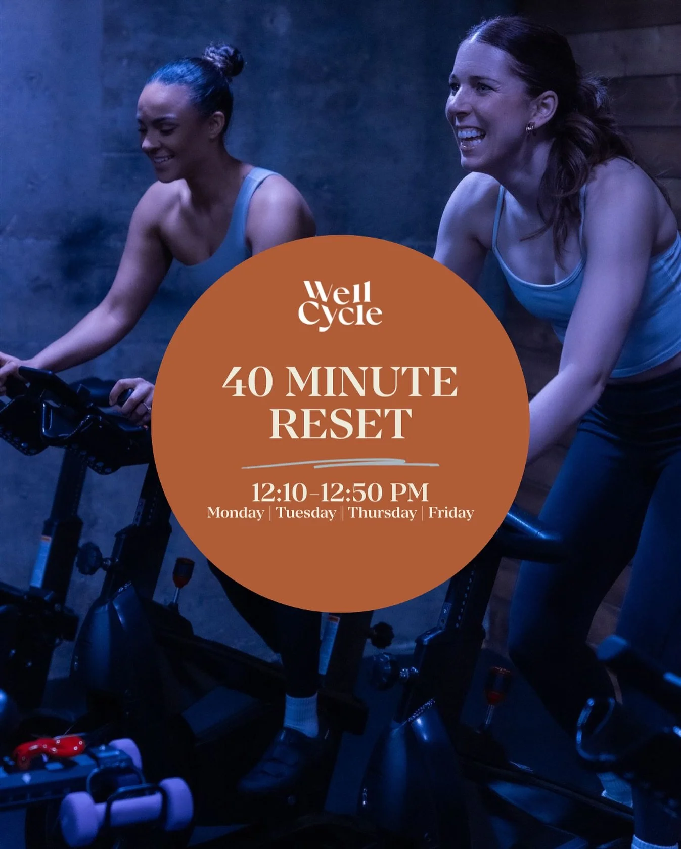 🚴‍♀️ New class update! Our noon rides are now 40 minutes — the perfect midday reset when you’re short on time but still want a powerful, results-driven workout.
💥 Expect all the sweat, rhythm, and challenge of our Signature Class &